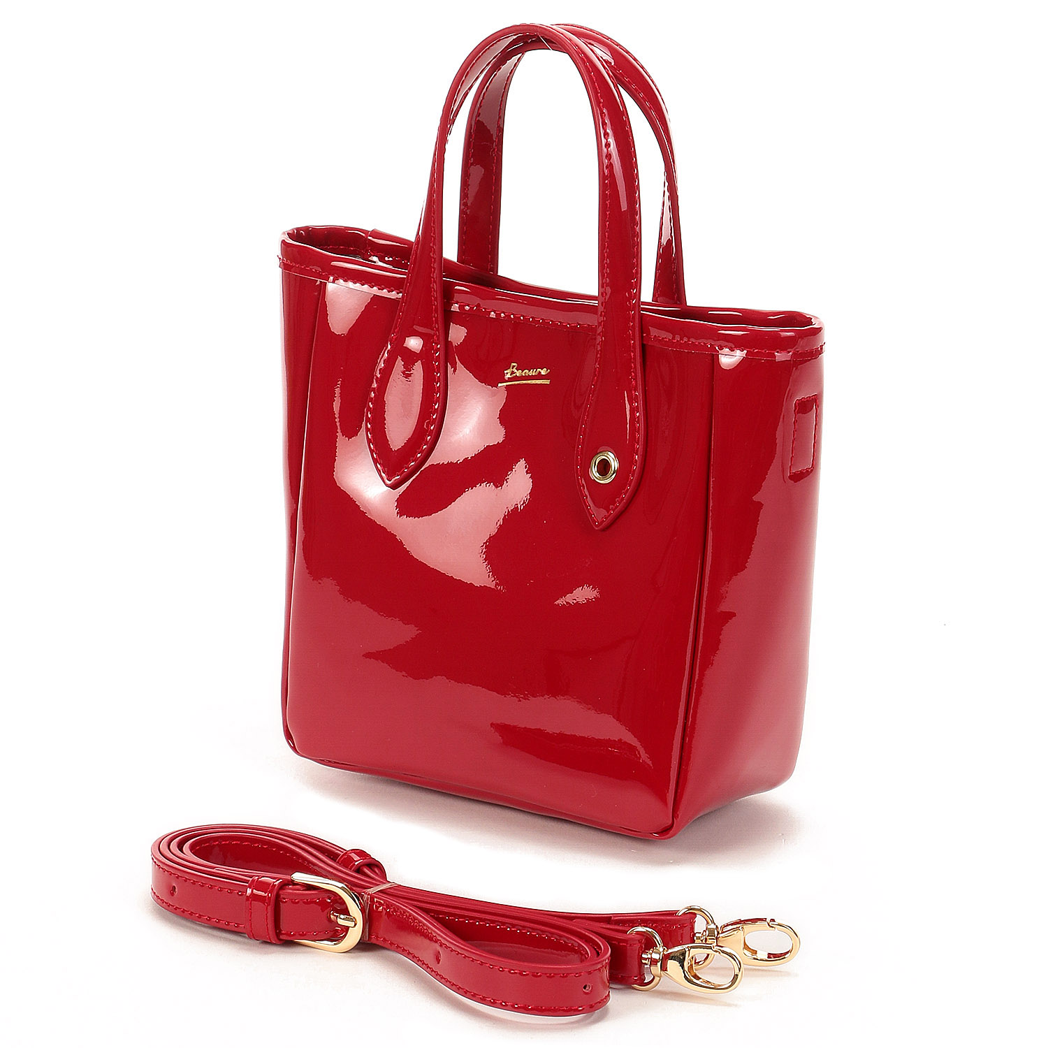 BEAURE エナメル2WAYミニトートバッグ - 画像3