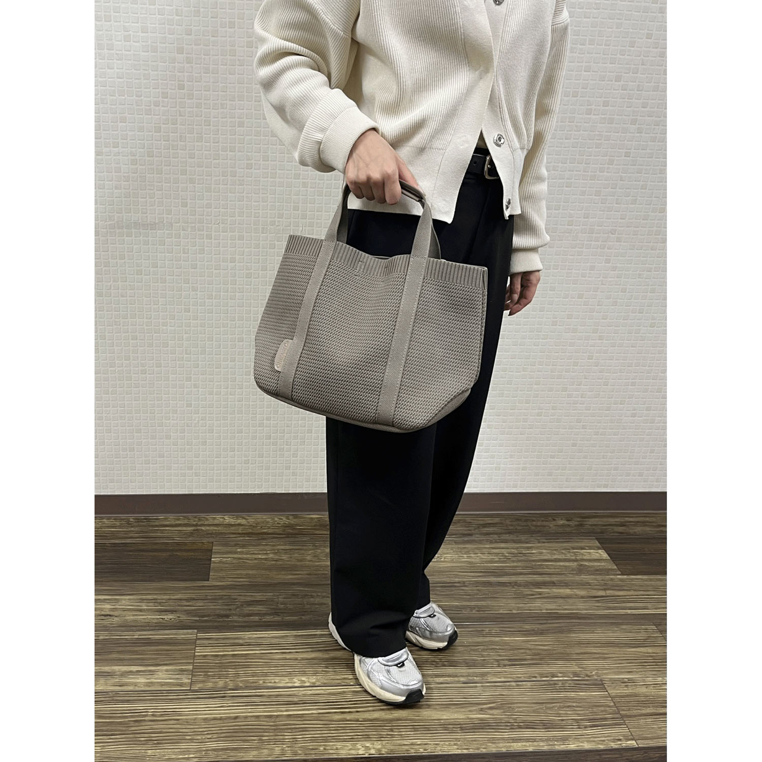 ONE PAIRED（ワンペアード） ニットトートバッグM