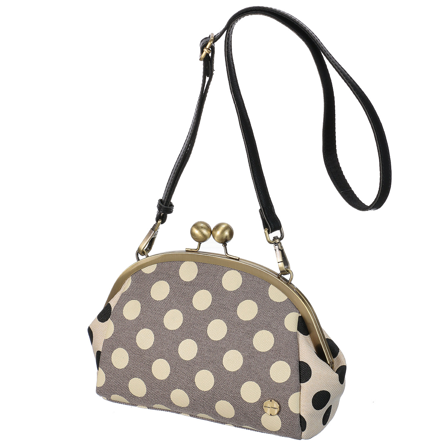 gream supply ドット柄口金ショルダーバッグ