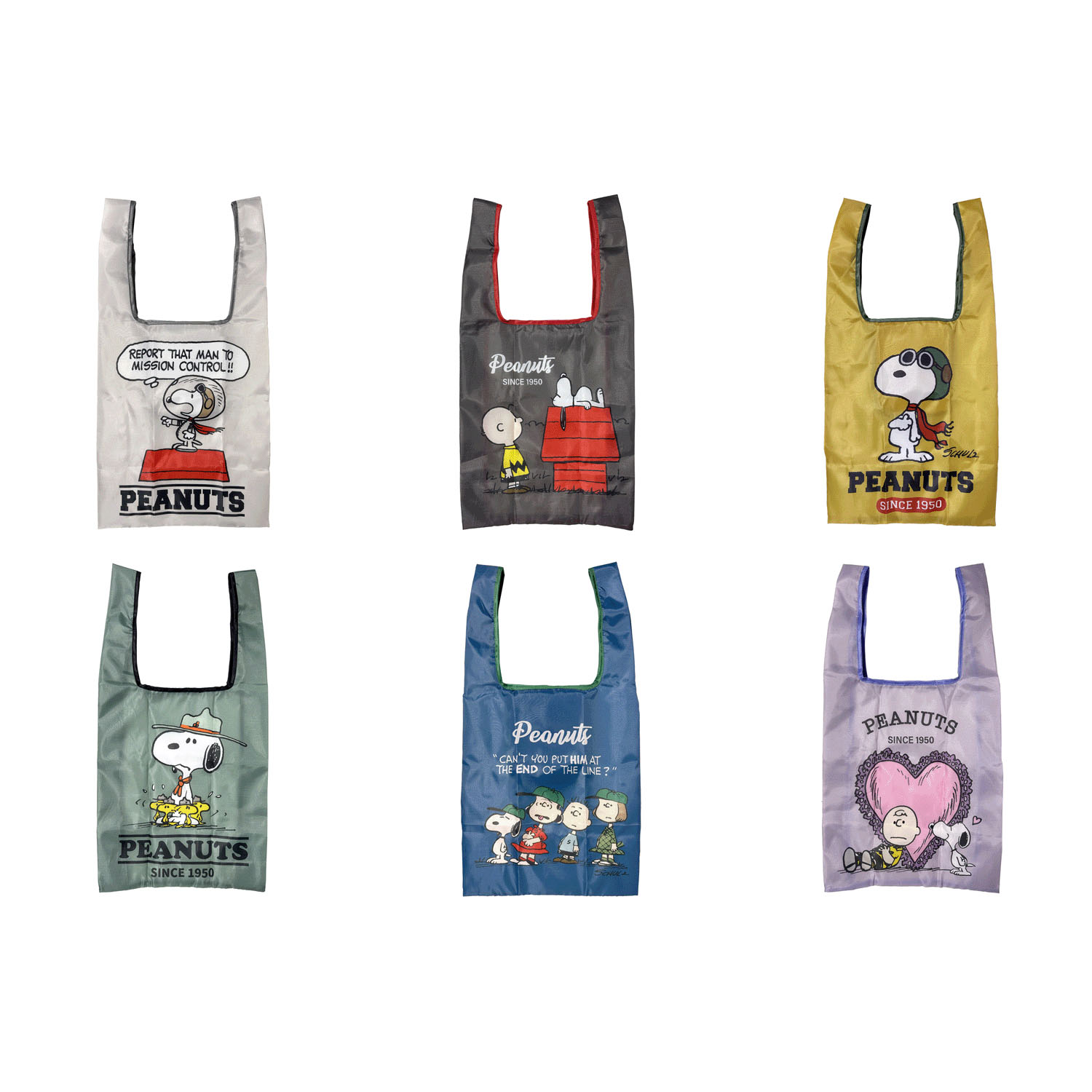 スヌーピー コンパクトエコバッグ 2個組 - 画像2