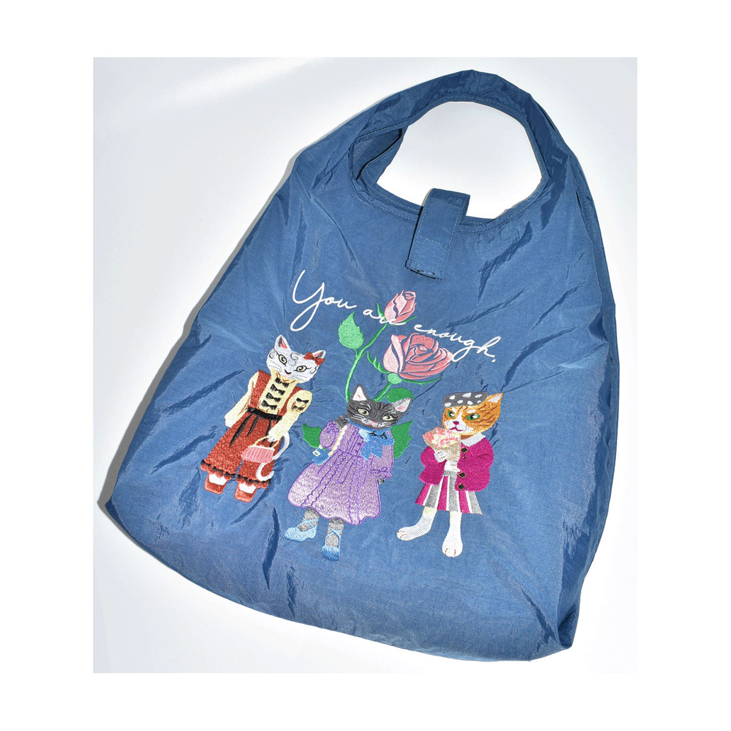 ネコ刺繍コンパクトトートバッグ - 画像4