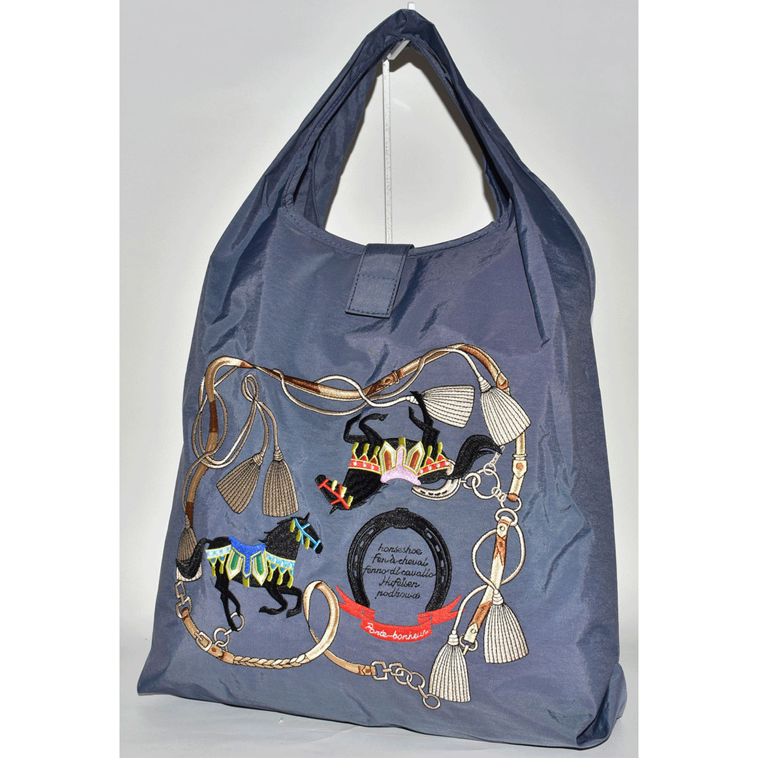 馬柄刺繍コンパクトトートバッグ - 画像2