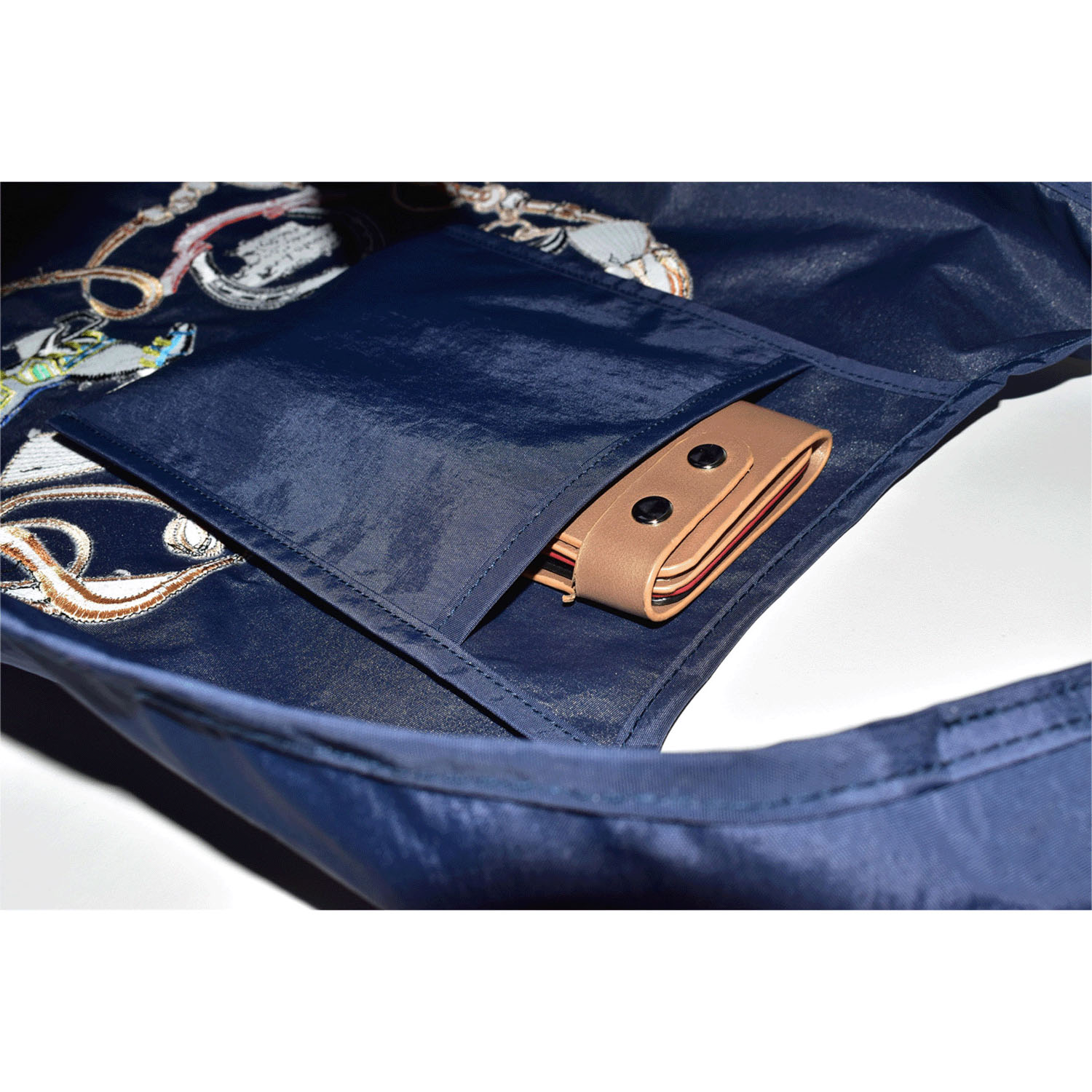 馬柄刺繍コンパクトトートバッグ - 画像7