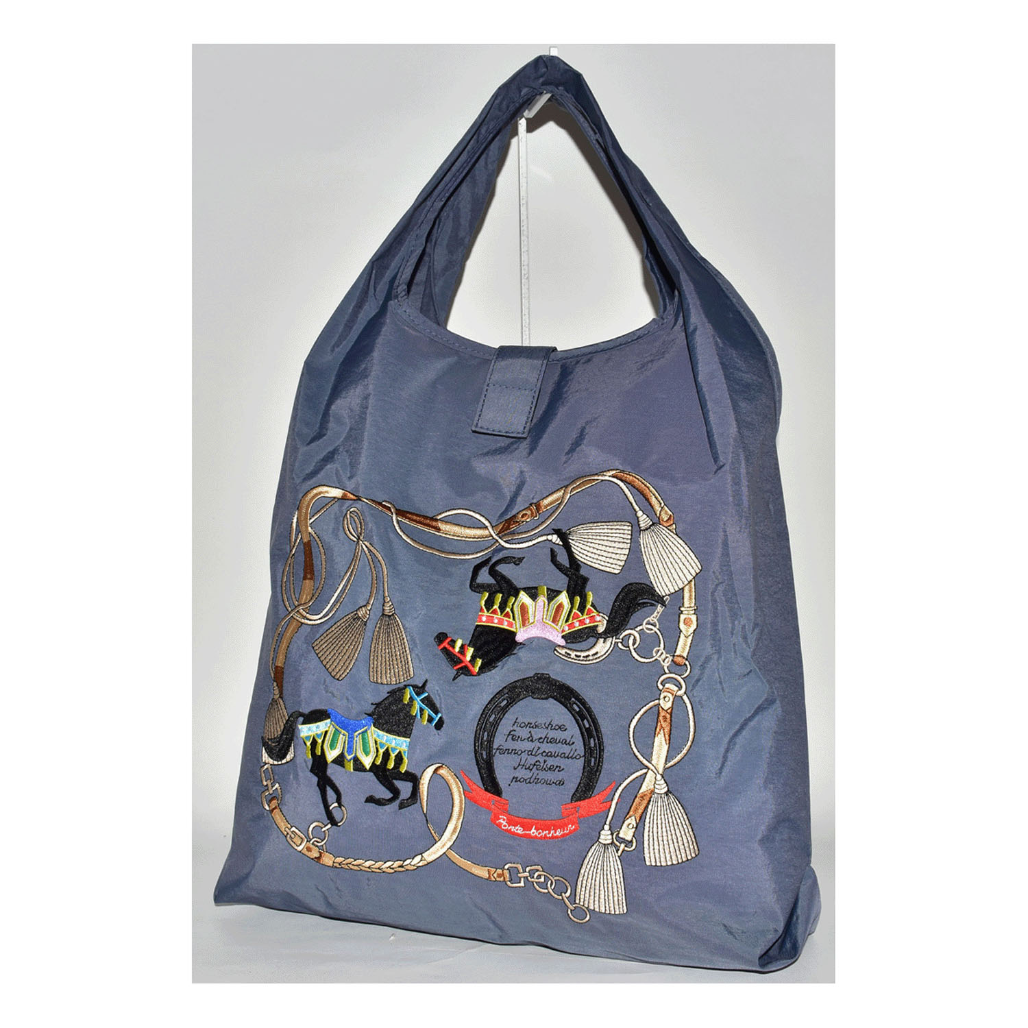 馬刺繍コンパクトトートバッグ小 - 画像2