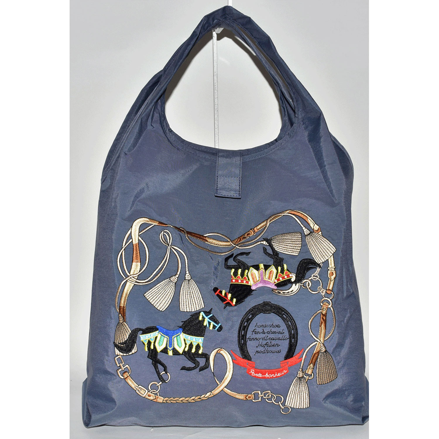 馬刺繍コンパクトトートバッグ小 - 画像3