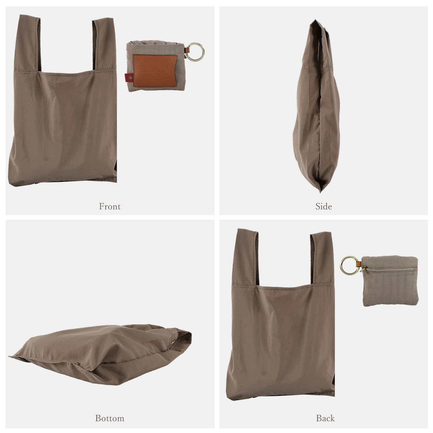 【54ー00は次回納期5月予定】MACARONIC STYLE シワナイロンエコバッグ - 画像5