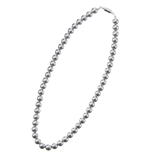 マグネット式 ガラスパールネックレス