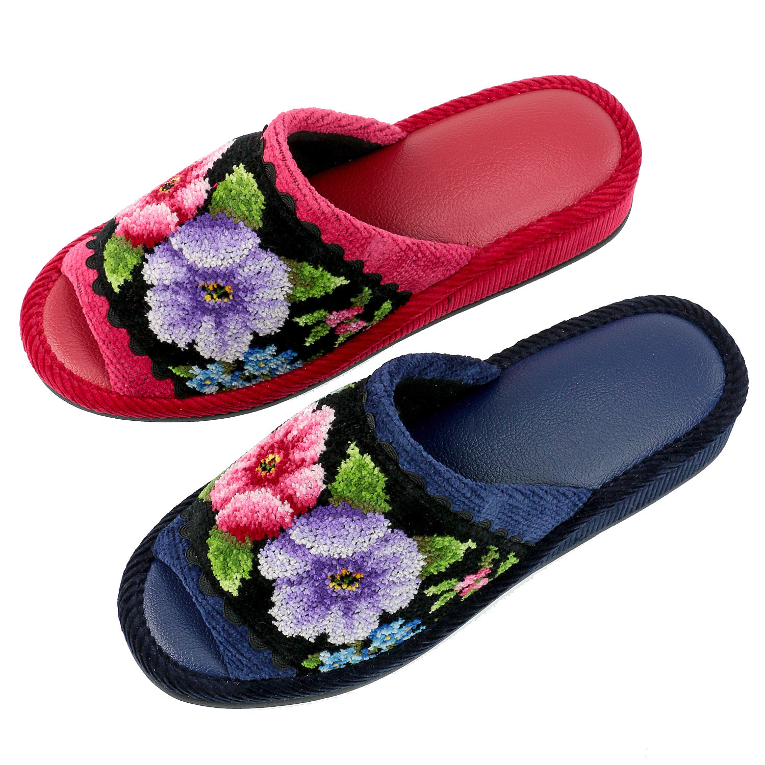 【74：在庫限り】FEILERアデルフローリア ヒールスリッパ（ADF222027）