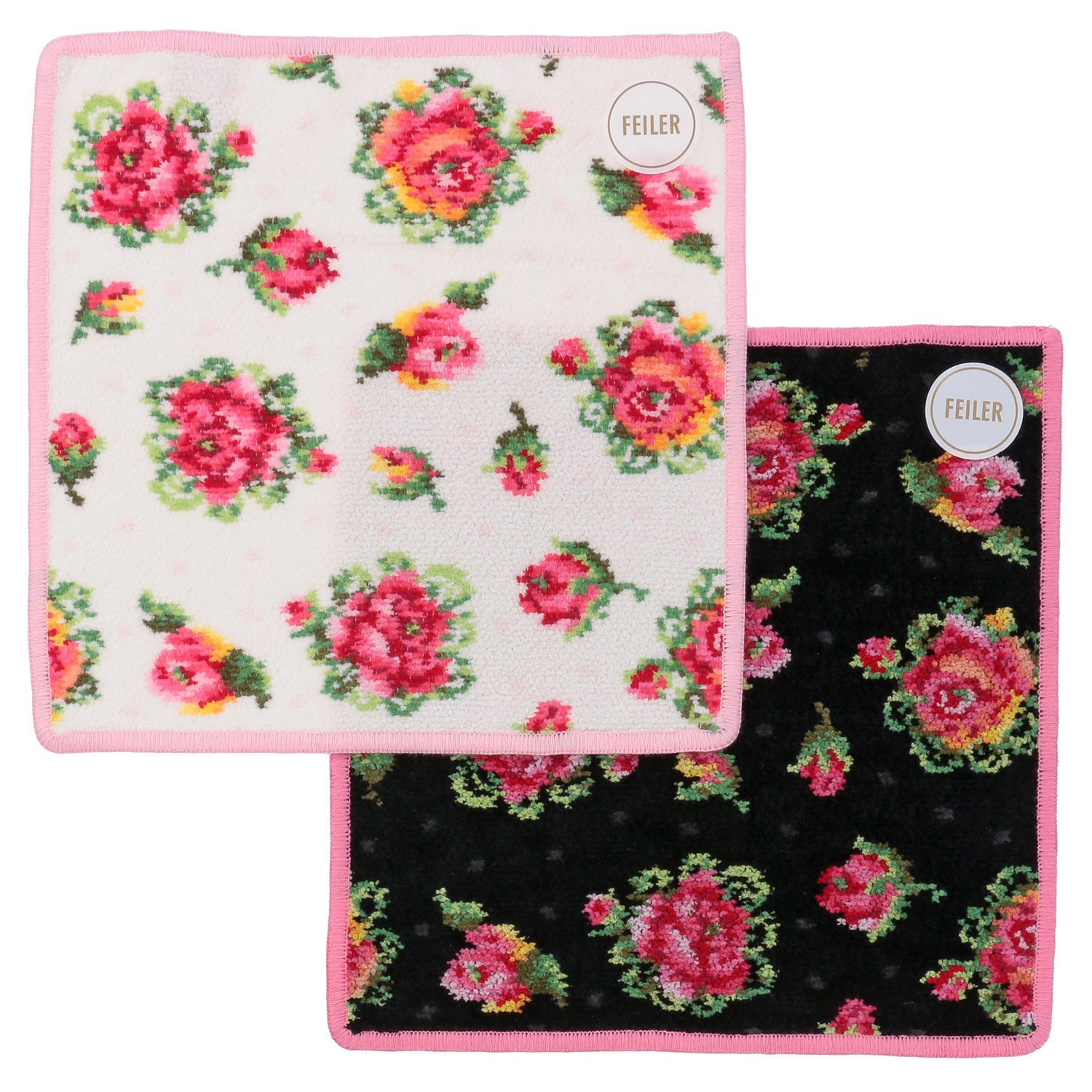 FEILER レーシーローズドット ハンカチタオル - 画像1