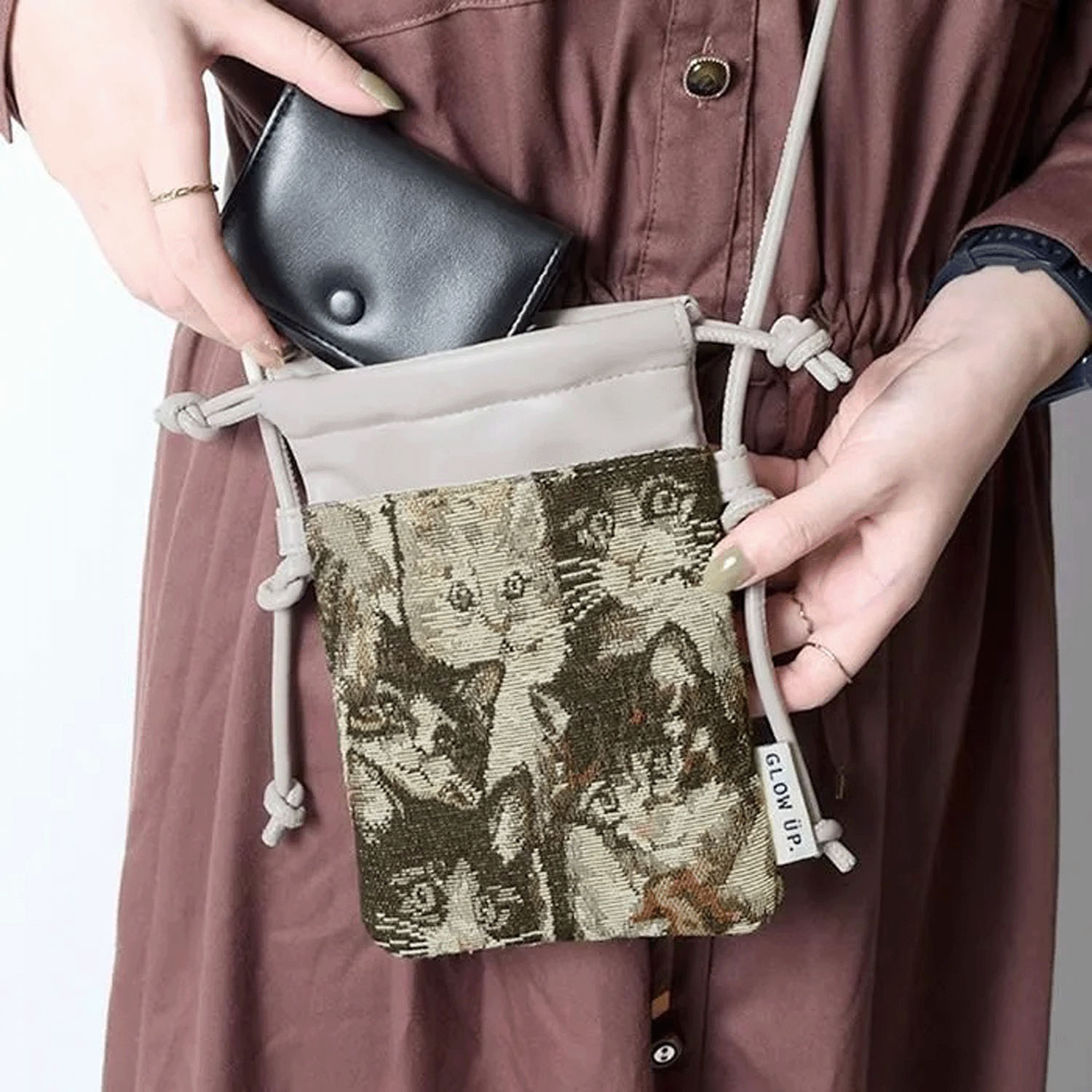 コブラン織りポシェット - 画像1