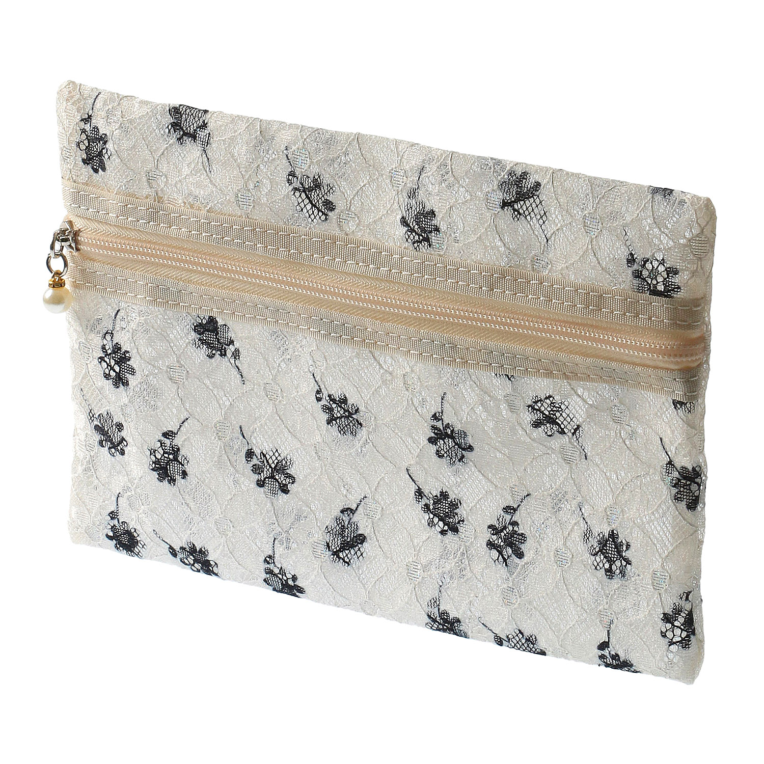 メッシュ花柄3Pポーチ - 画像4