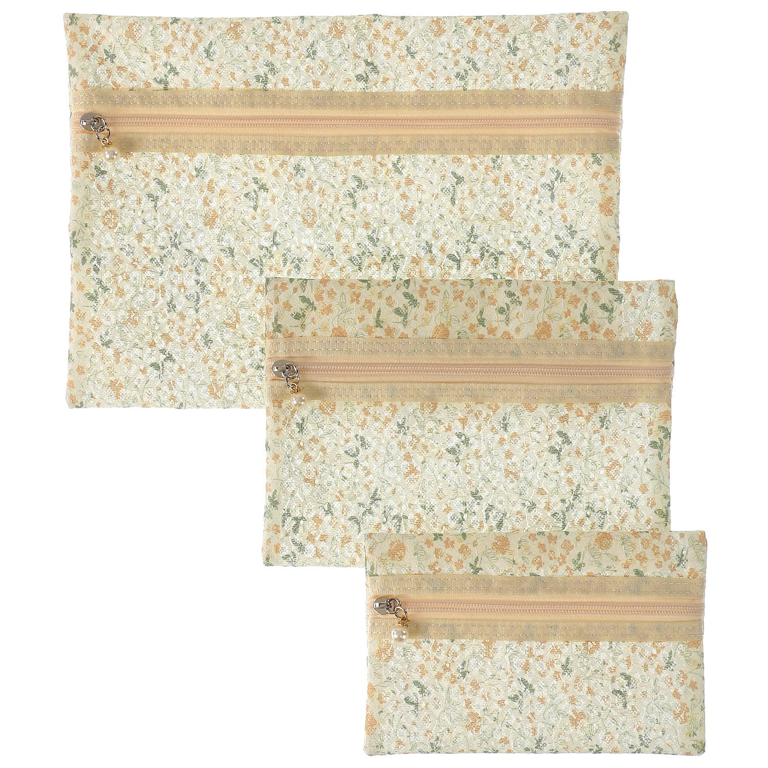 メッシュ花柄3Pポーチ - 画像5