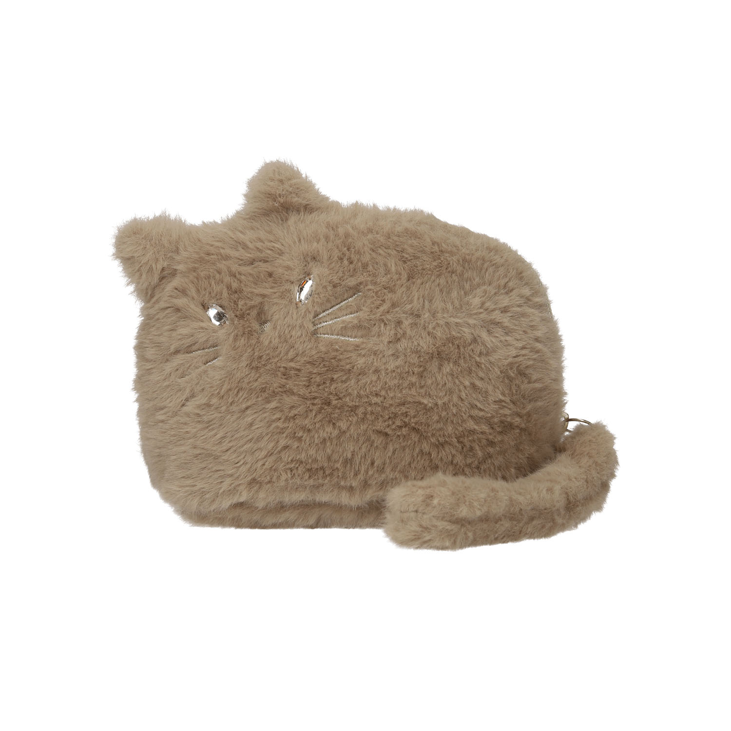 モコモコ猫ファー マチ付きポーチ - 画像2