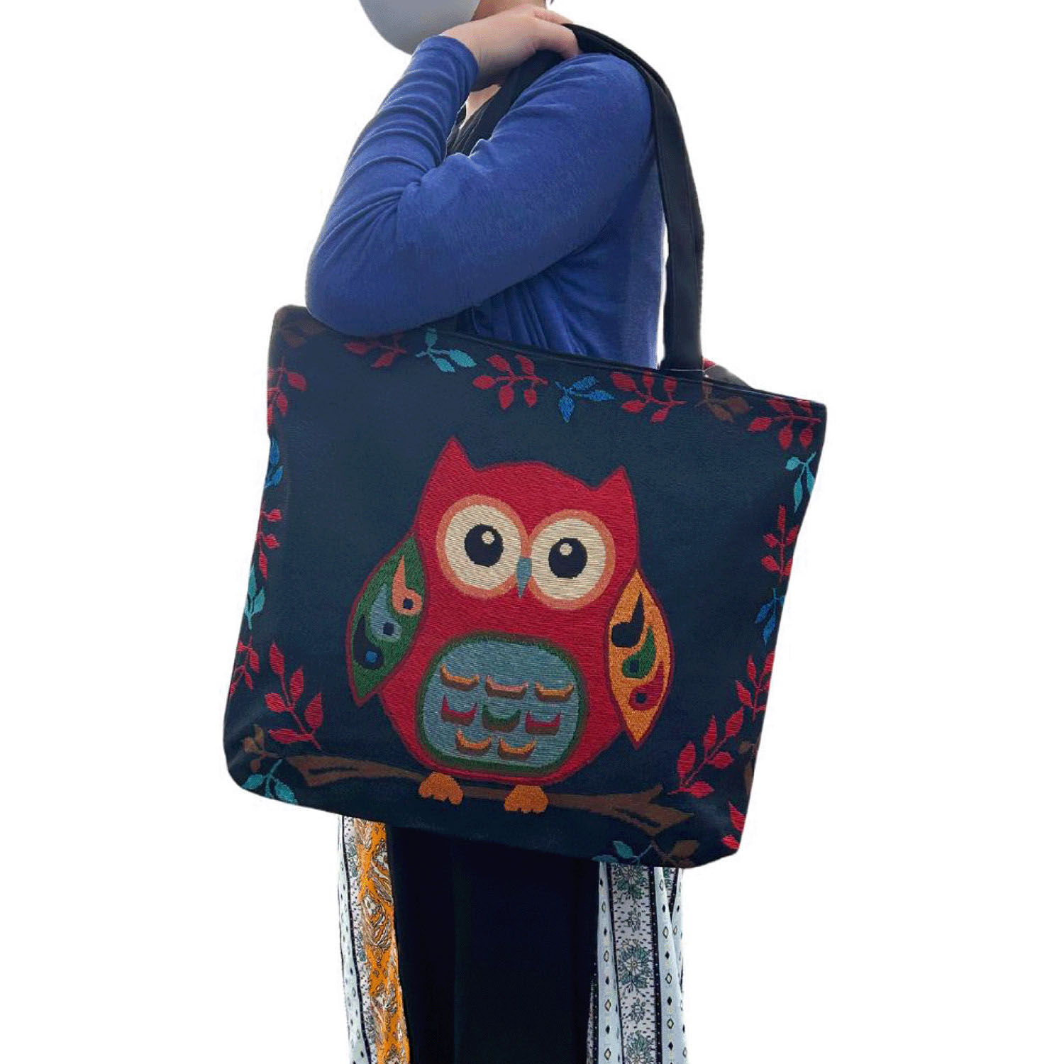 フクロウ ゴブラントートバッグ - 画像2