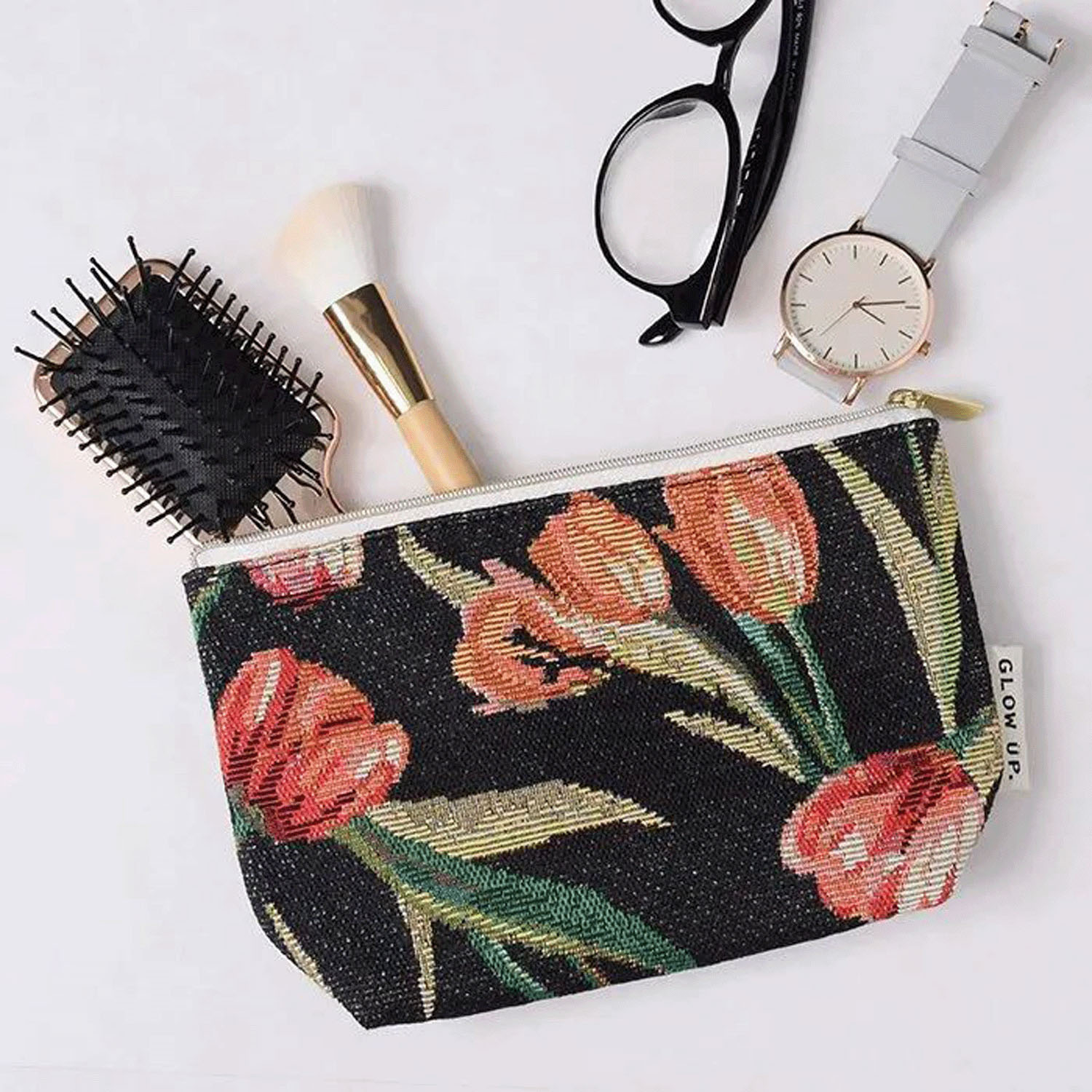 ゴブラン織りマチ付ポーチ - 画像7