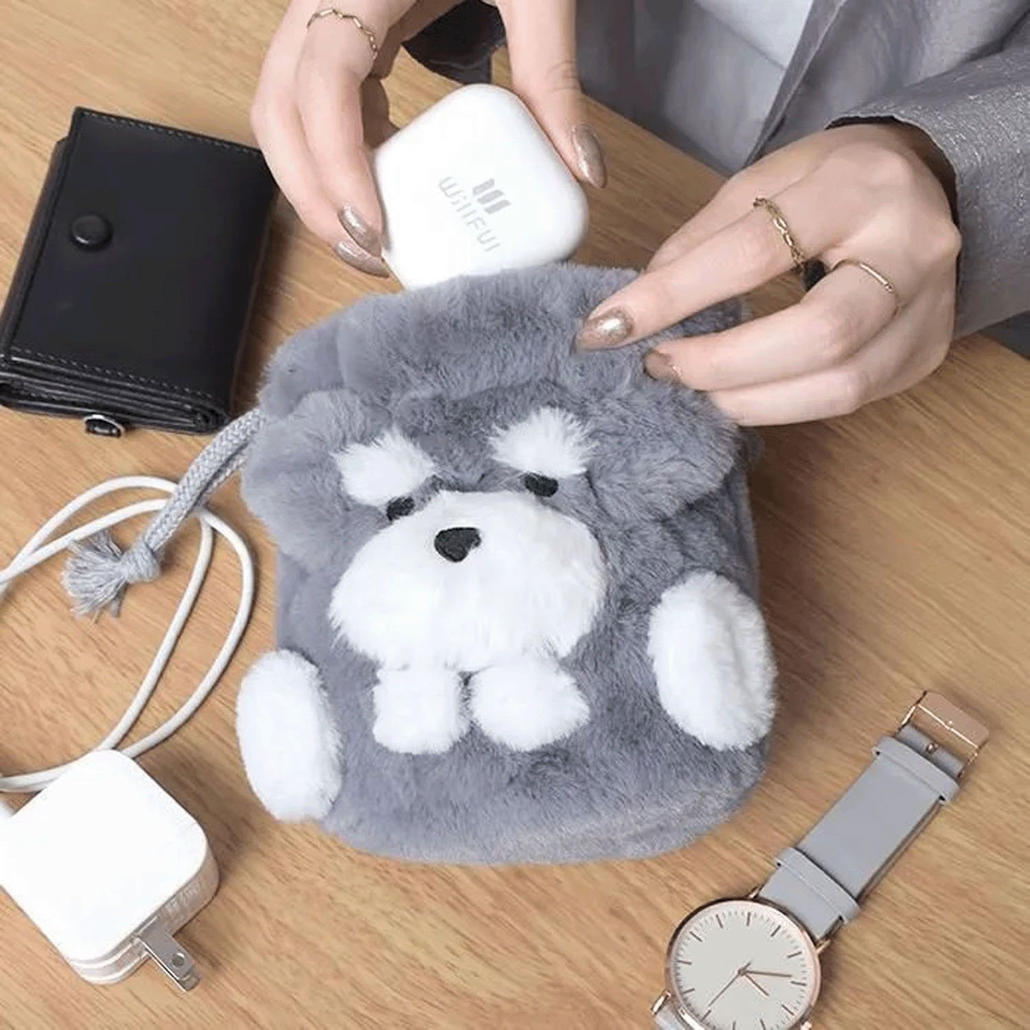 【02パグ 次回未定】もふもふアニマル巾着 - 画像4