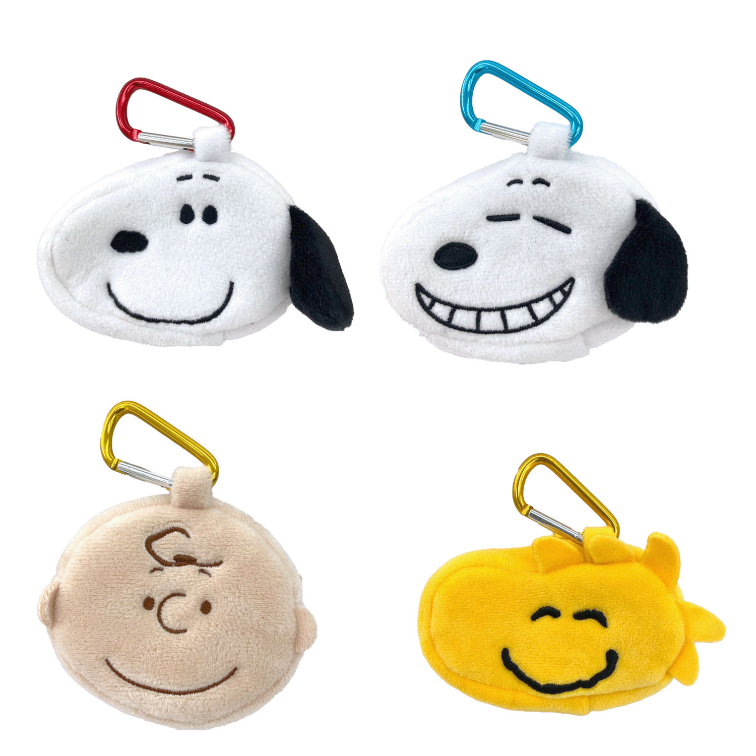 【PEANUTS】 カラビナ付ミニポーチ（4柄各1個）