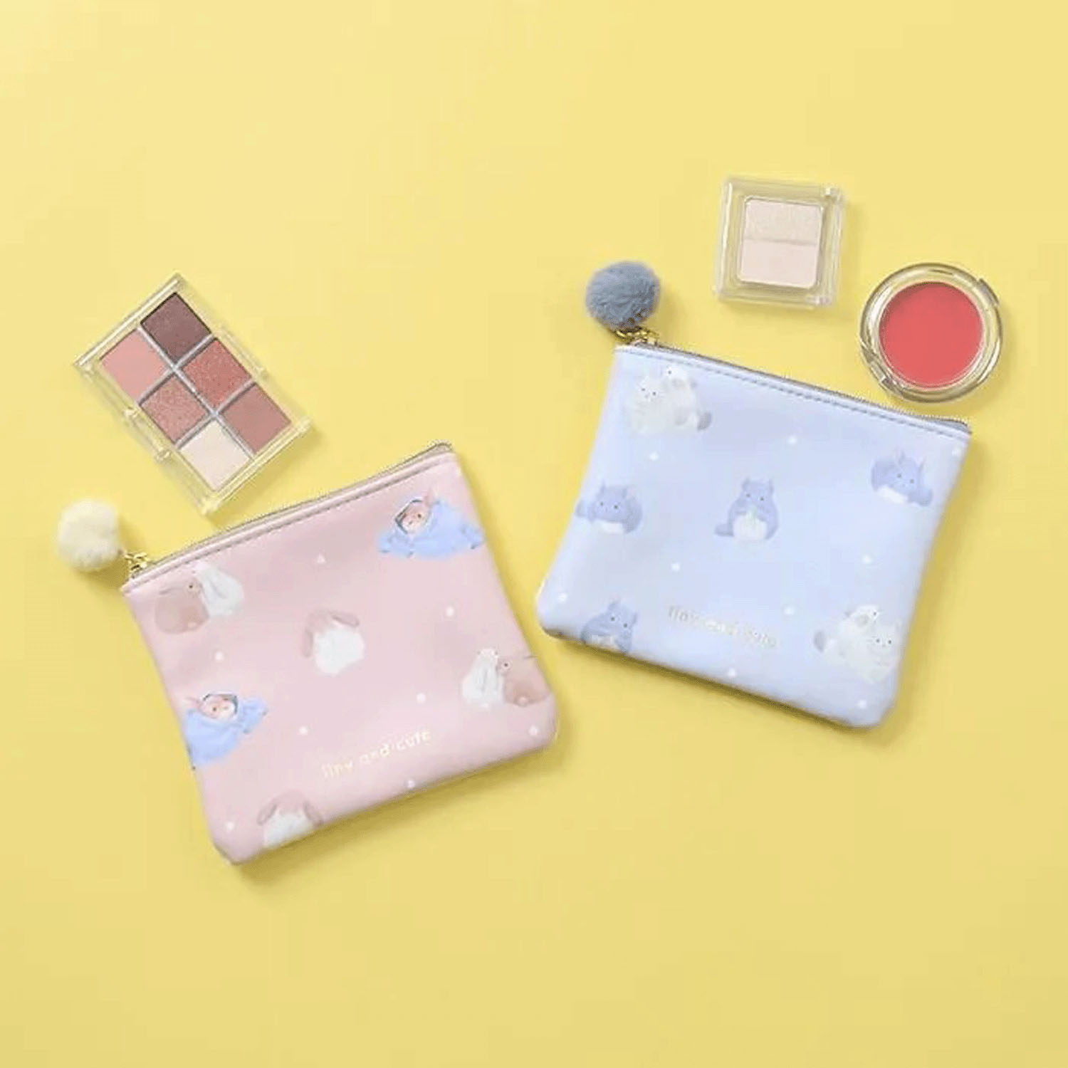 チンチラ・うさぎ フラットポーチ