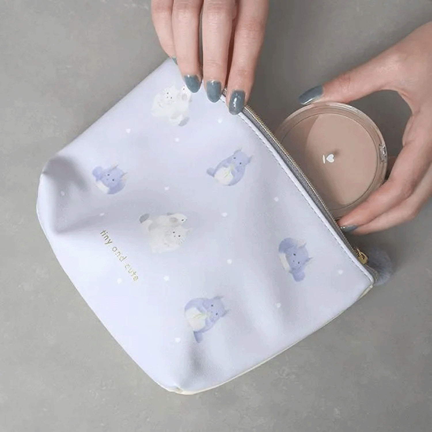 チンチラ・うさぎ 舟形ポーチ - 画像5