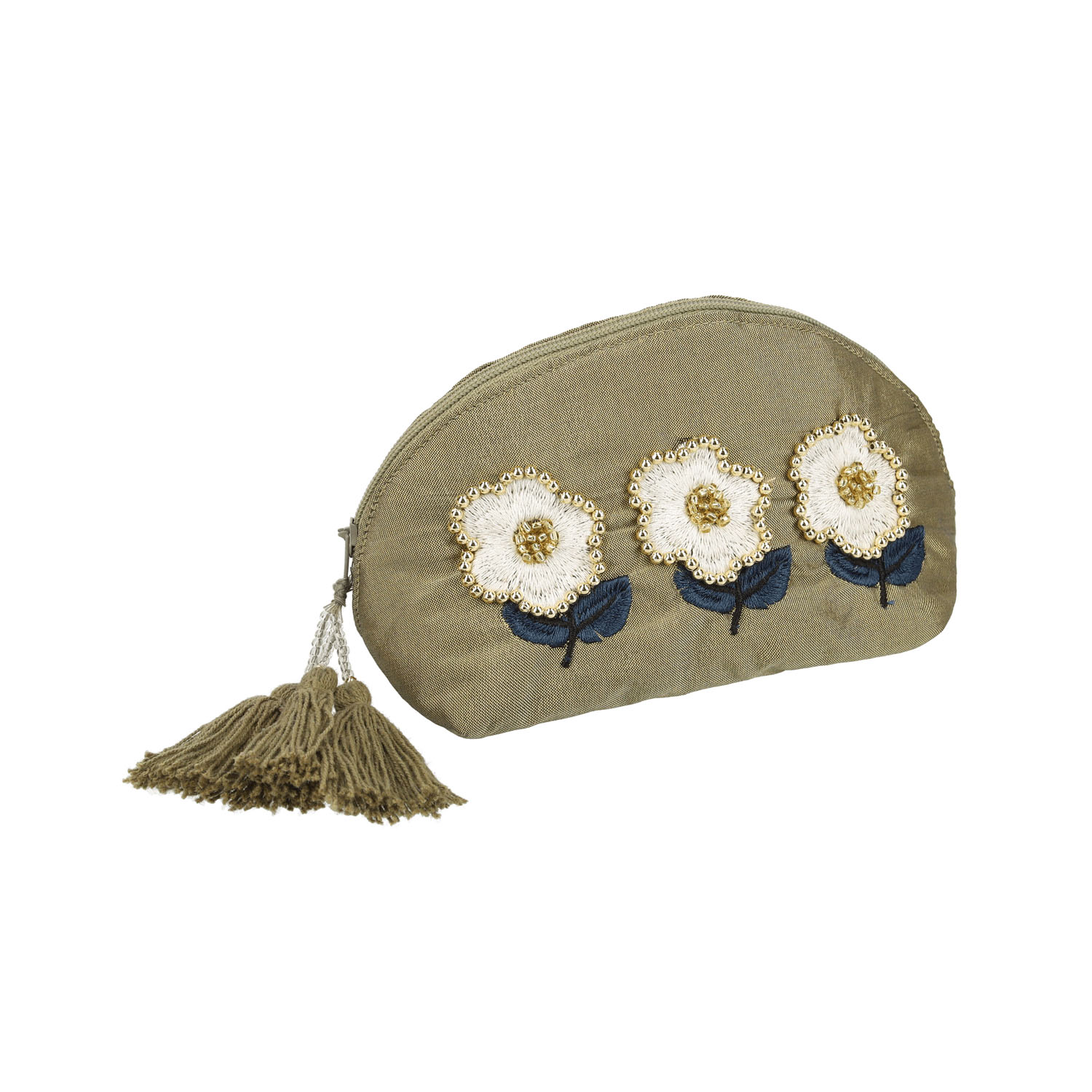 ビジュー＆刺繍ポーチ ミラリア