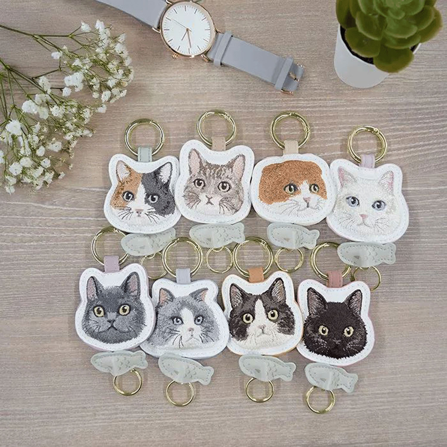 キャット リール付キーホルダー - 画像1