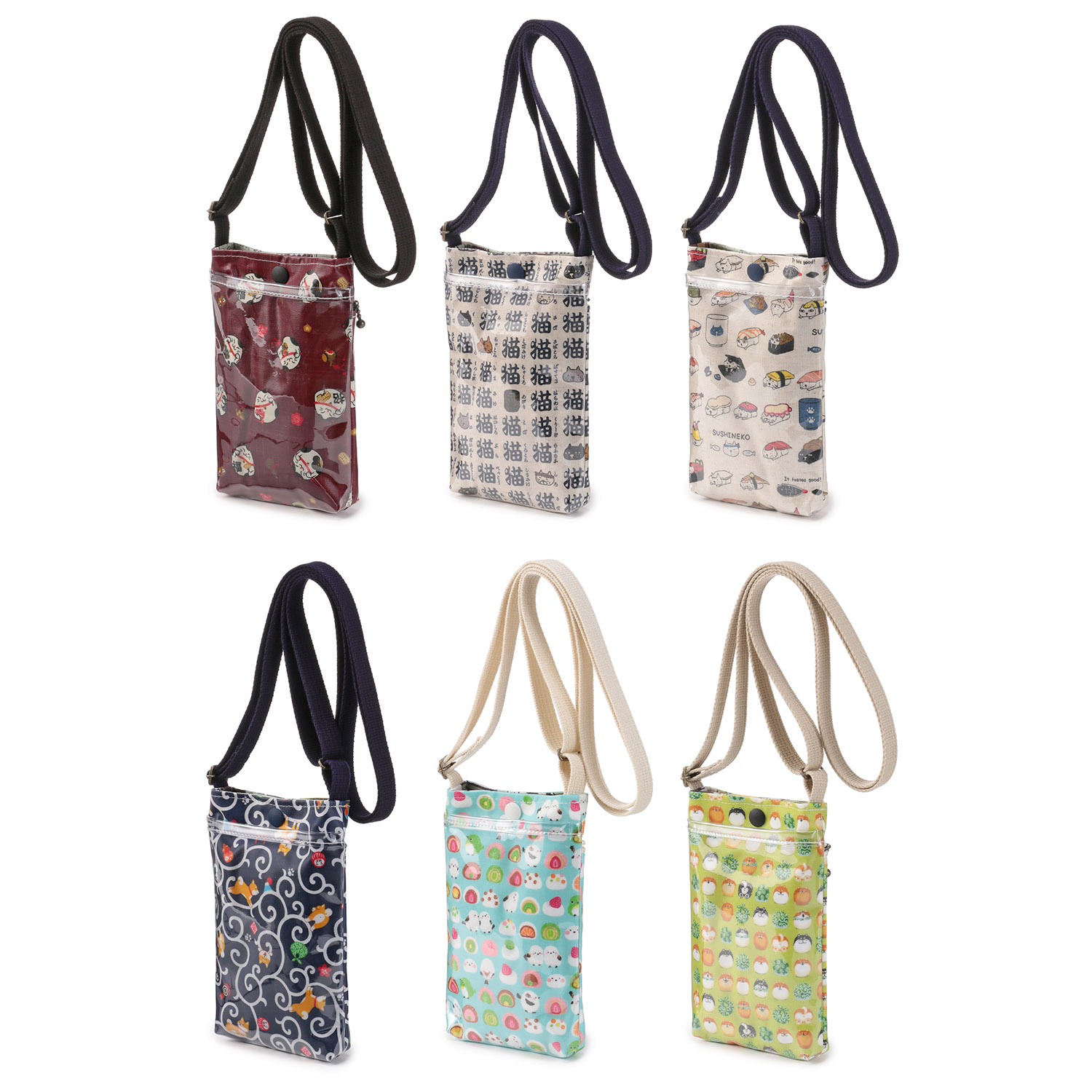 【日本製】 和柄スマホショルダー - 画像1