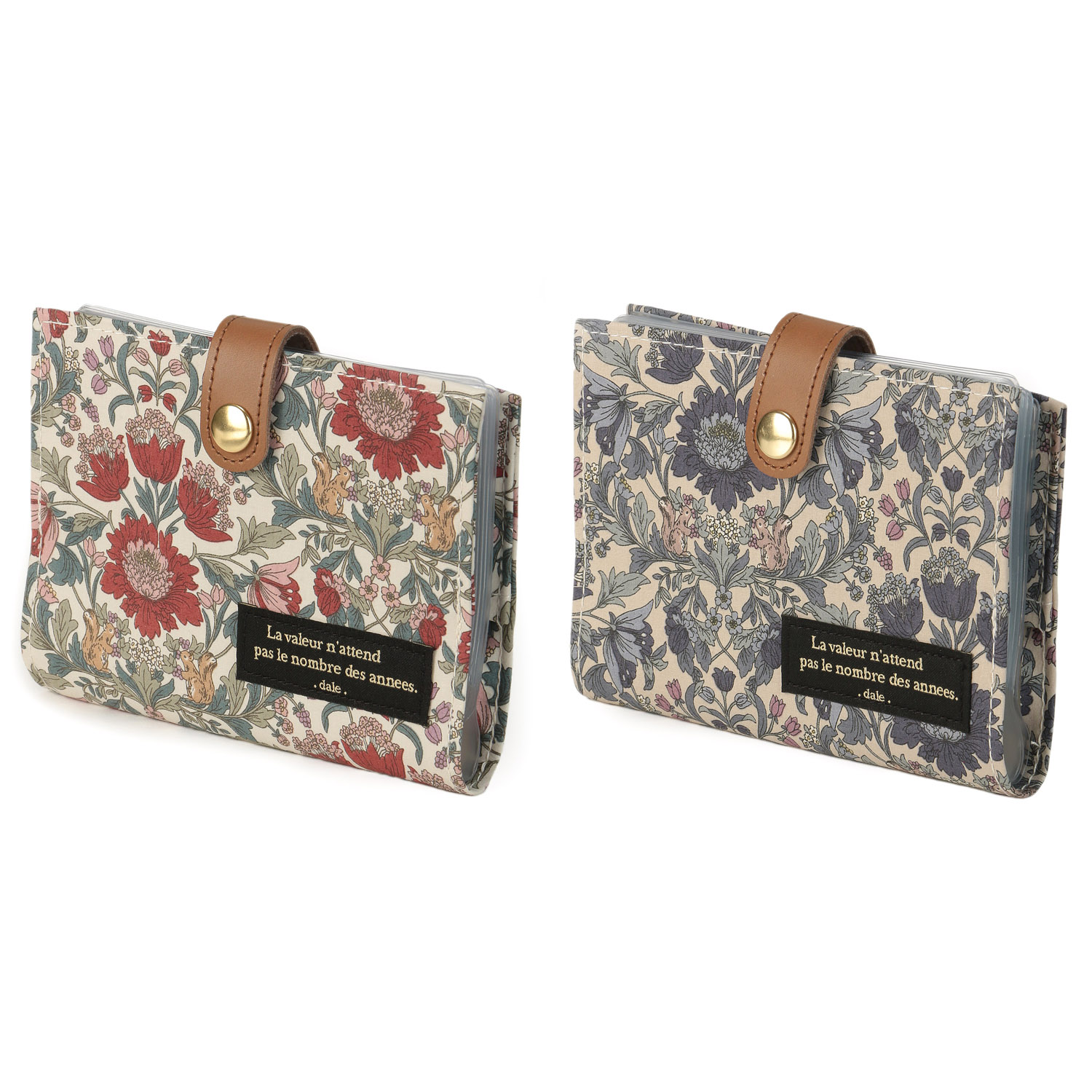 デール 小花柄カードケースL