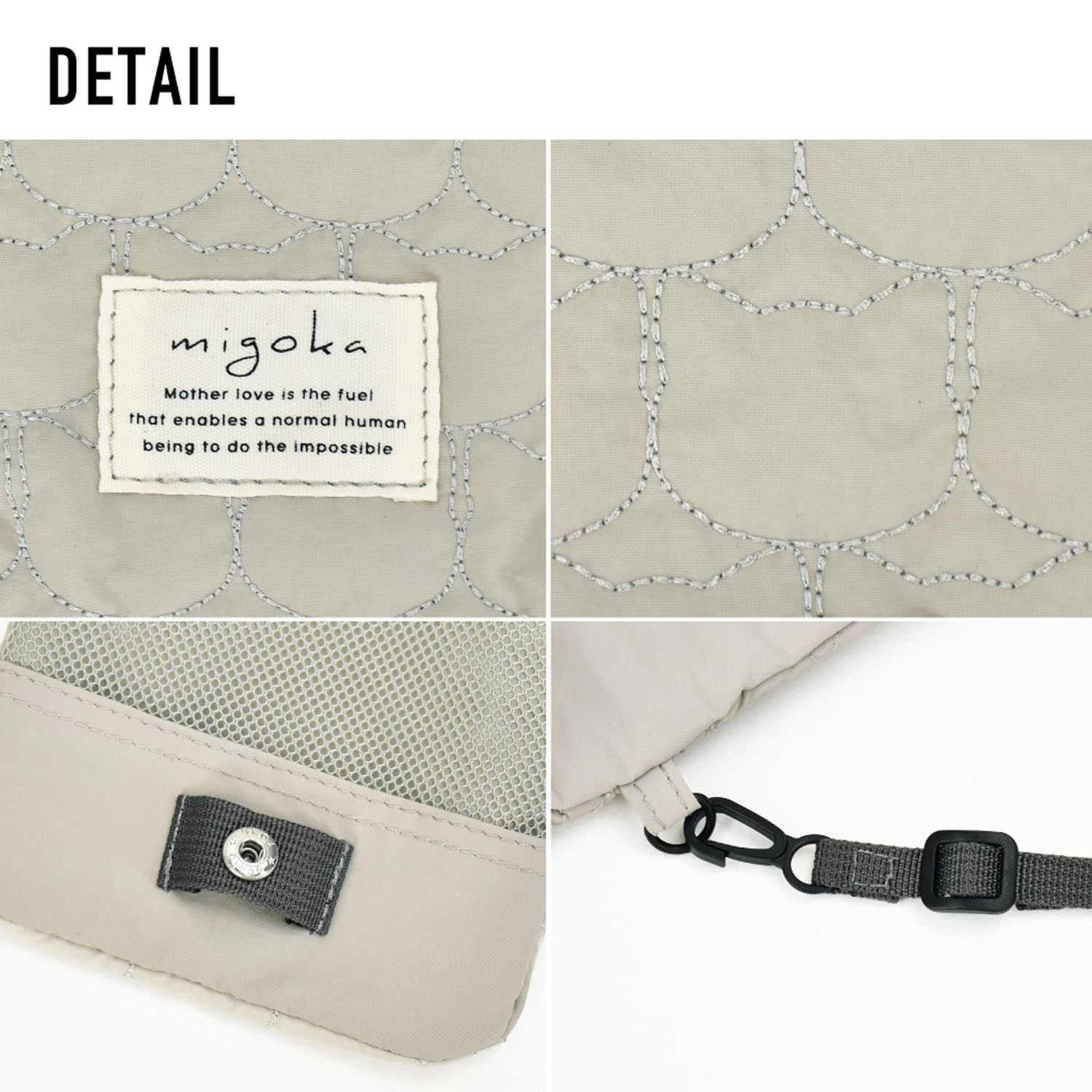 モチーフキルト 2ツ折ショルダ－ - 画像2