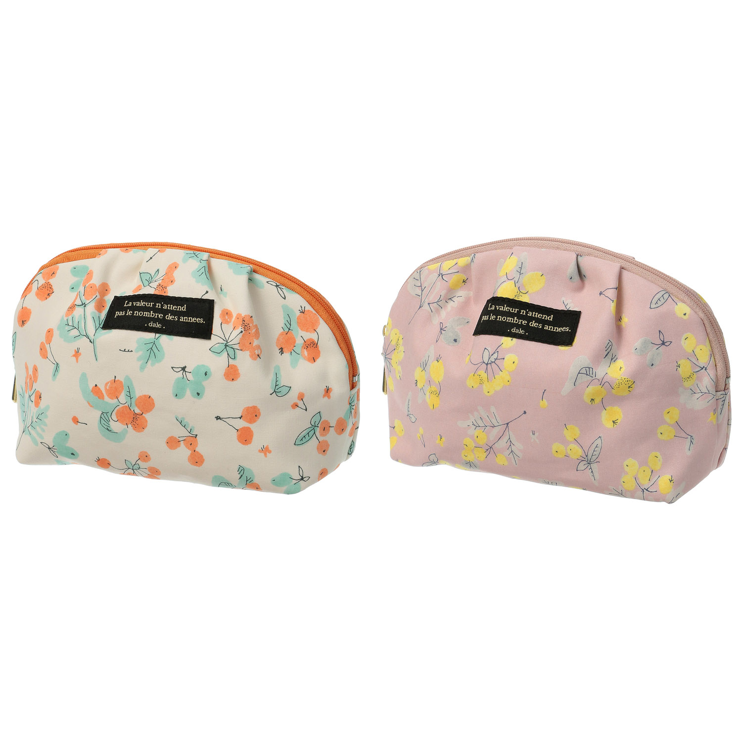 デール 果実柄ギャザーポーチ