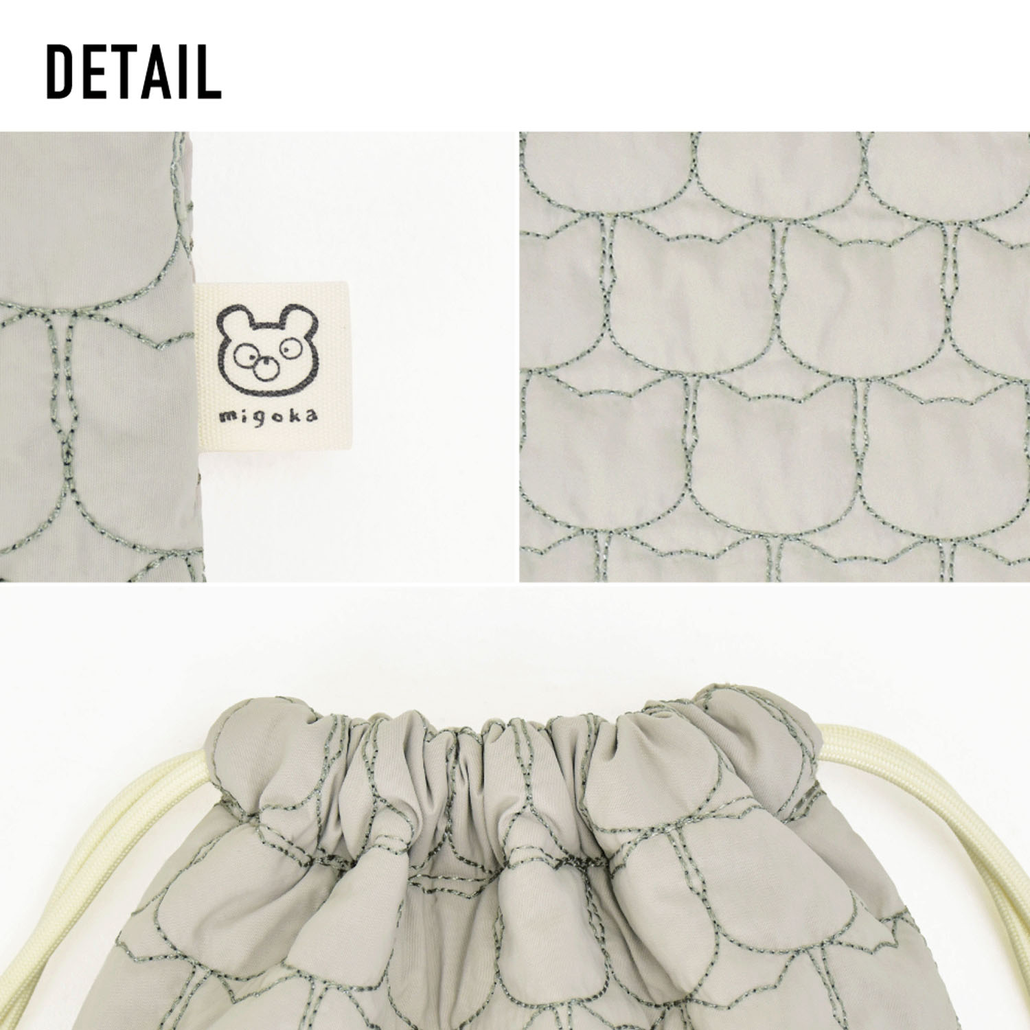 モチーフキルト 巾着バッグ - 画像3