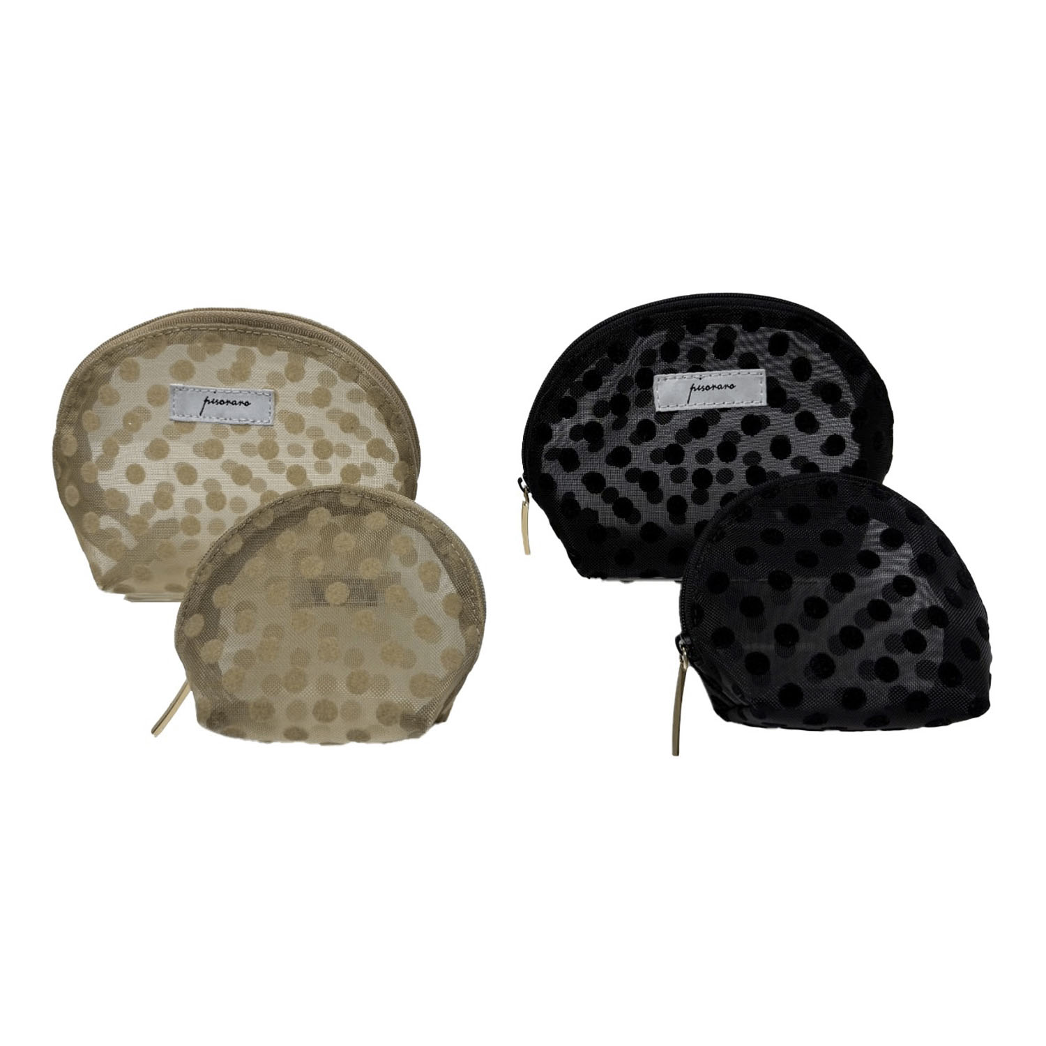 ドットメッシュミニ親子ポーチ