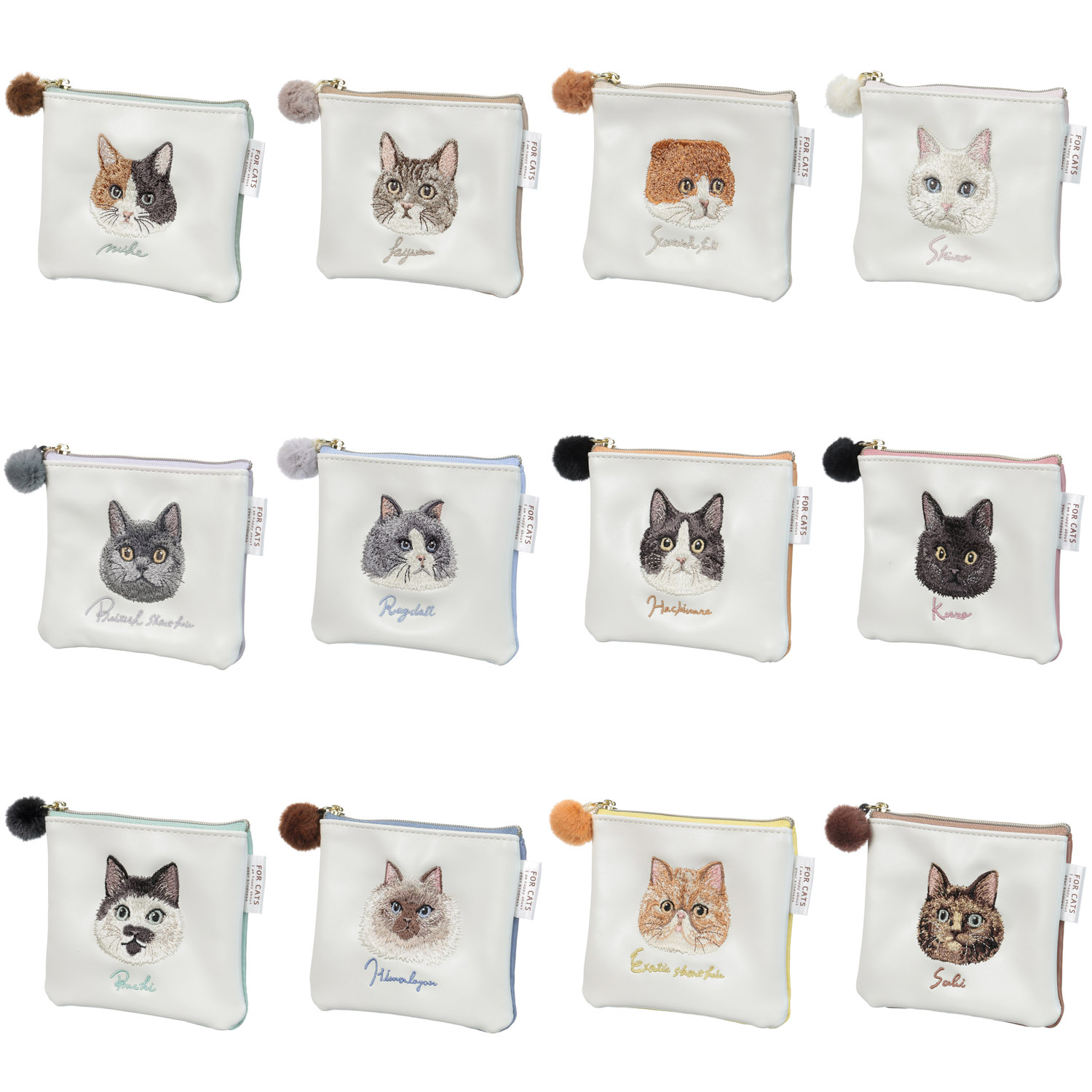 CAT CHARITY ミニフラットポーチ