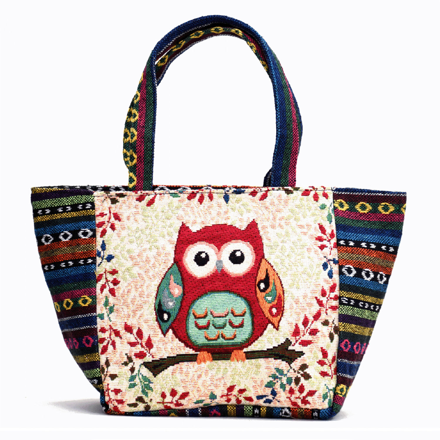 フクロウ ゴブランカジジュアルバッグ - 画像2