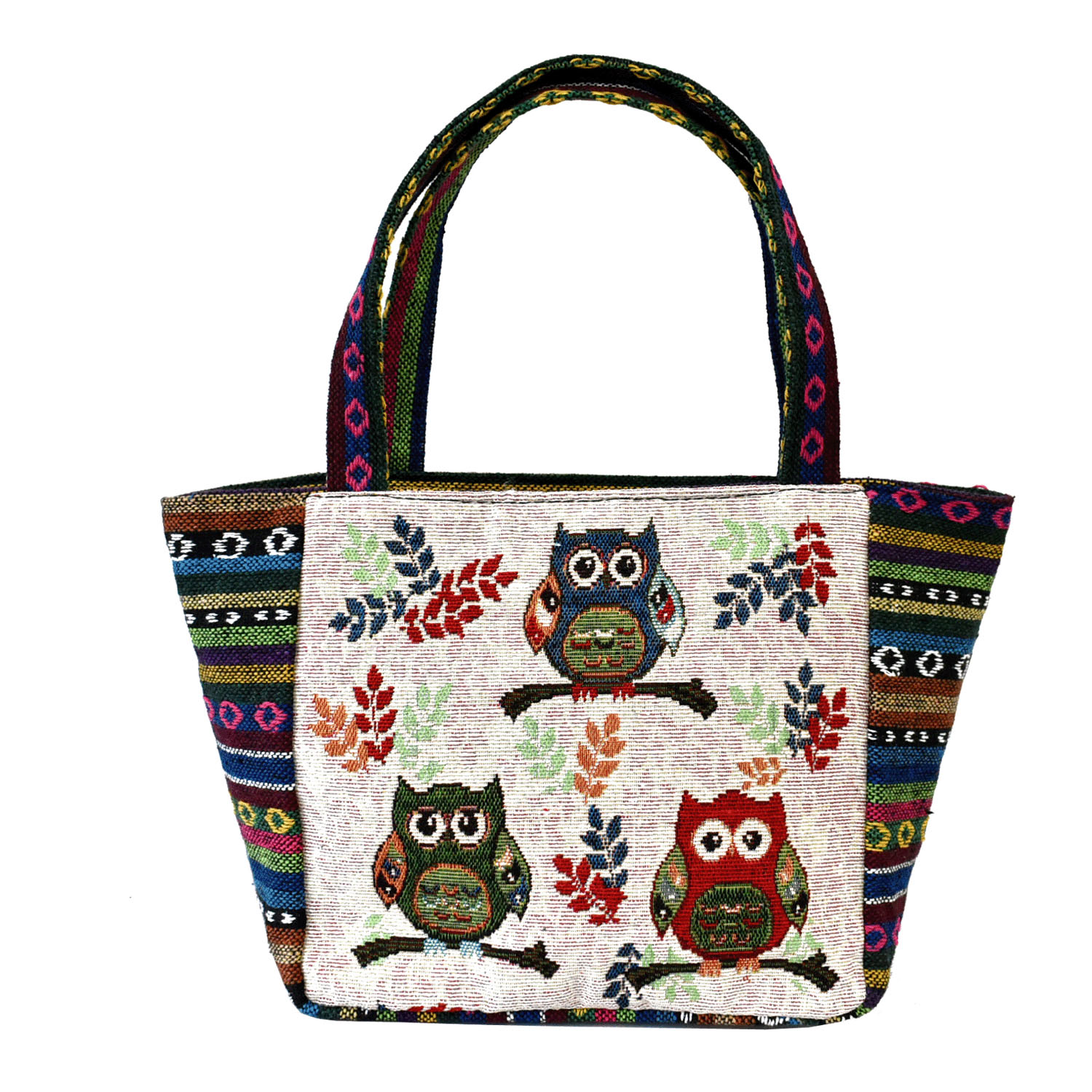 フクロウ ゴブランカジジュアルバッグ