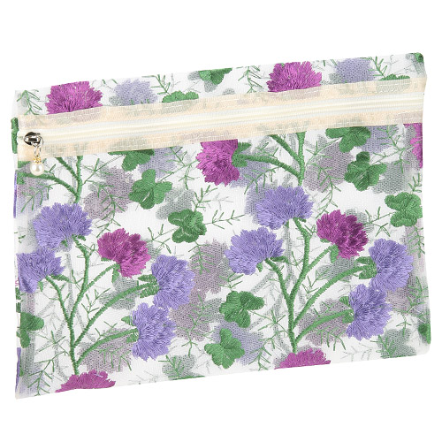 【5月1日より価格改定】メッシュ3点ポーチ バラ刺繍柄 - 画像6