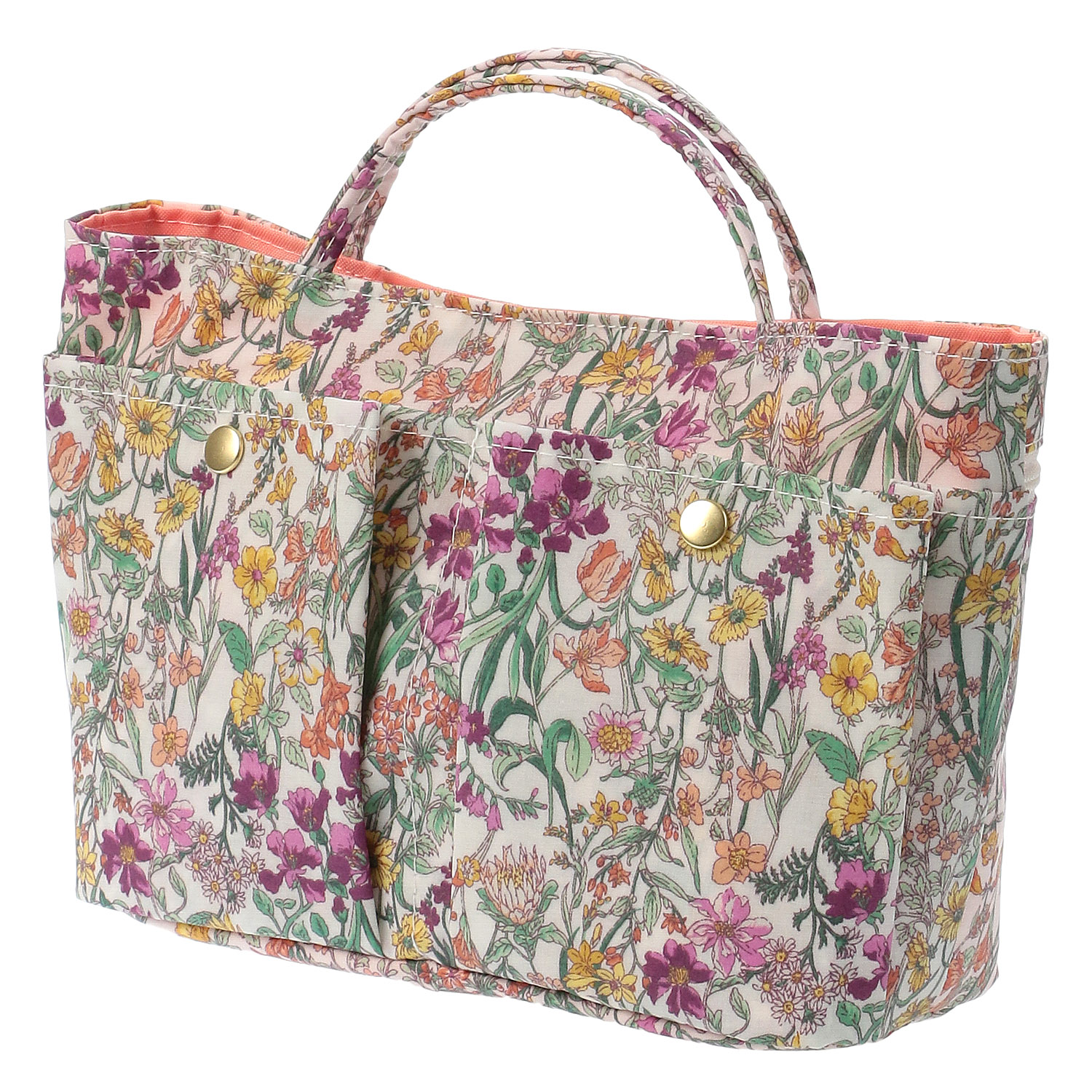 パープルフラワー インナーポーチ Mサイズ