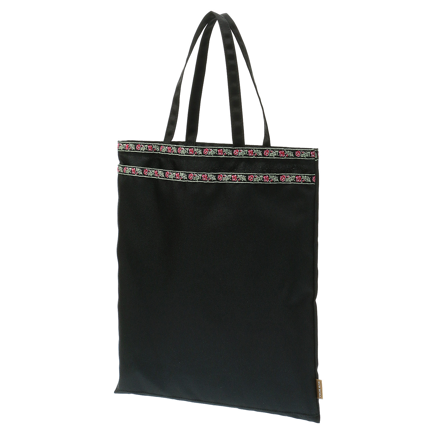 【日本製】  2連薔薇チロリアンテープ トートバッグ