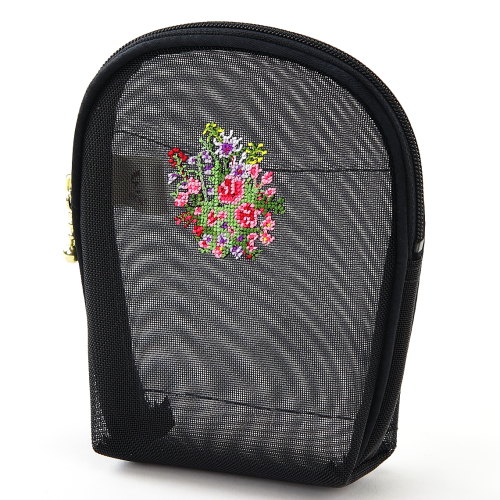 【日本製】 夢詩集 シェル縦型 メッシュポーチ