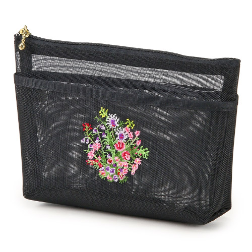 【日本製】 夢詩集  外ポケット付 舟形ポーチ