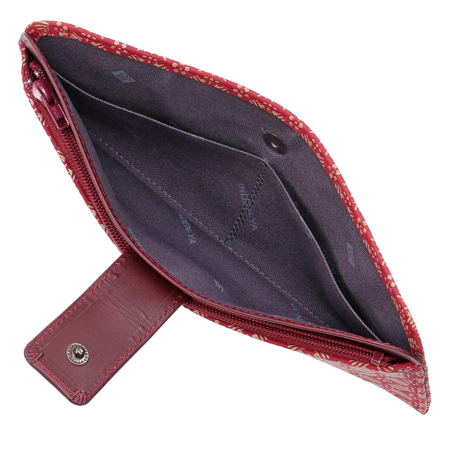 印伝 2107薄型長財布 梅糸巻格子 - 画像4