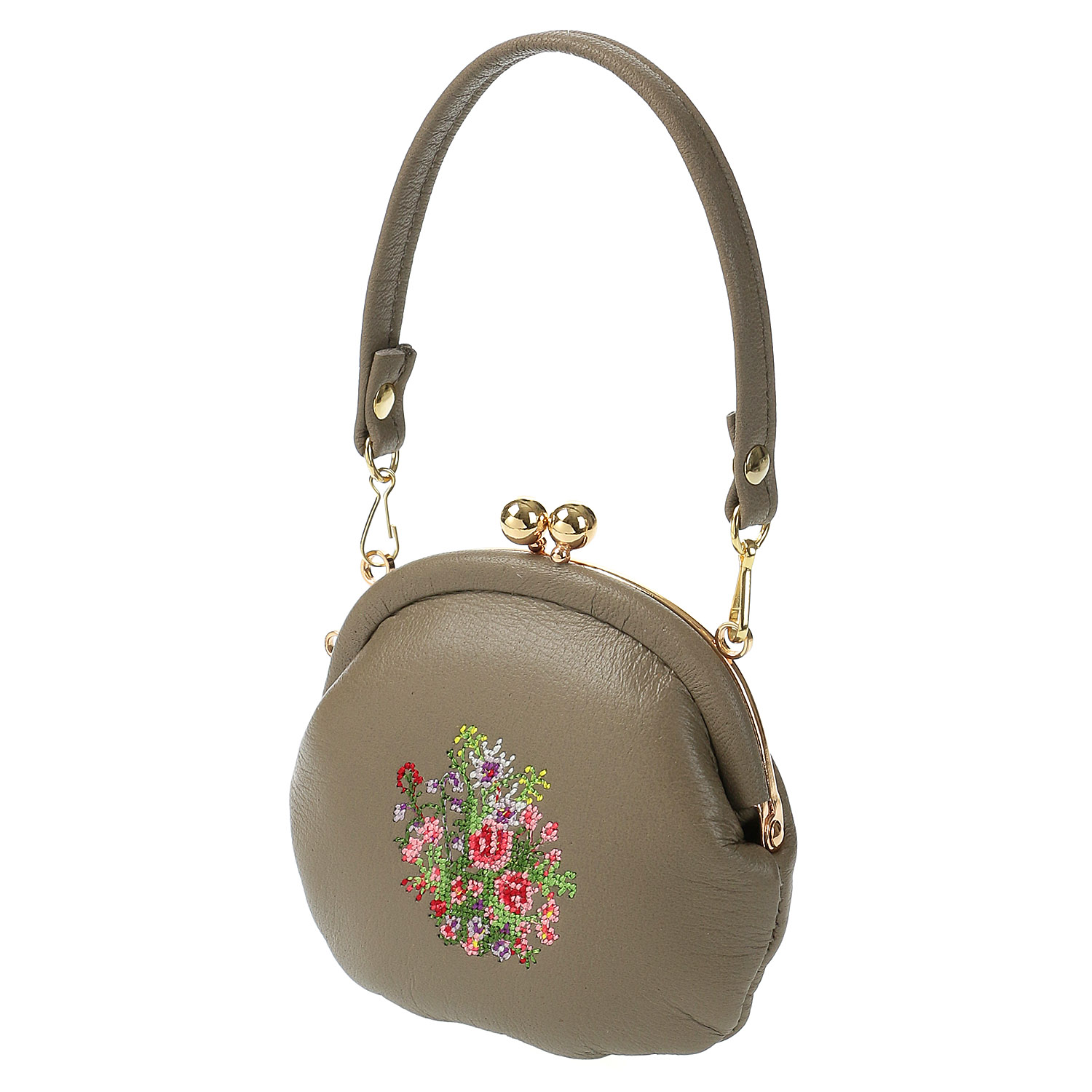 【日本製】 夢詩集 持ち手付きガマ口財布 - 画像1