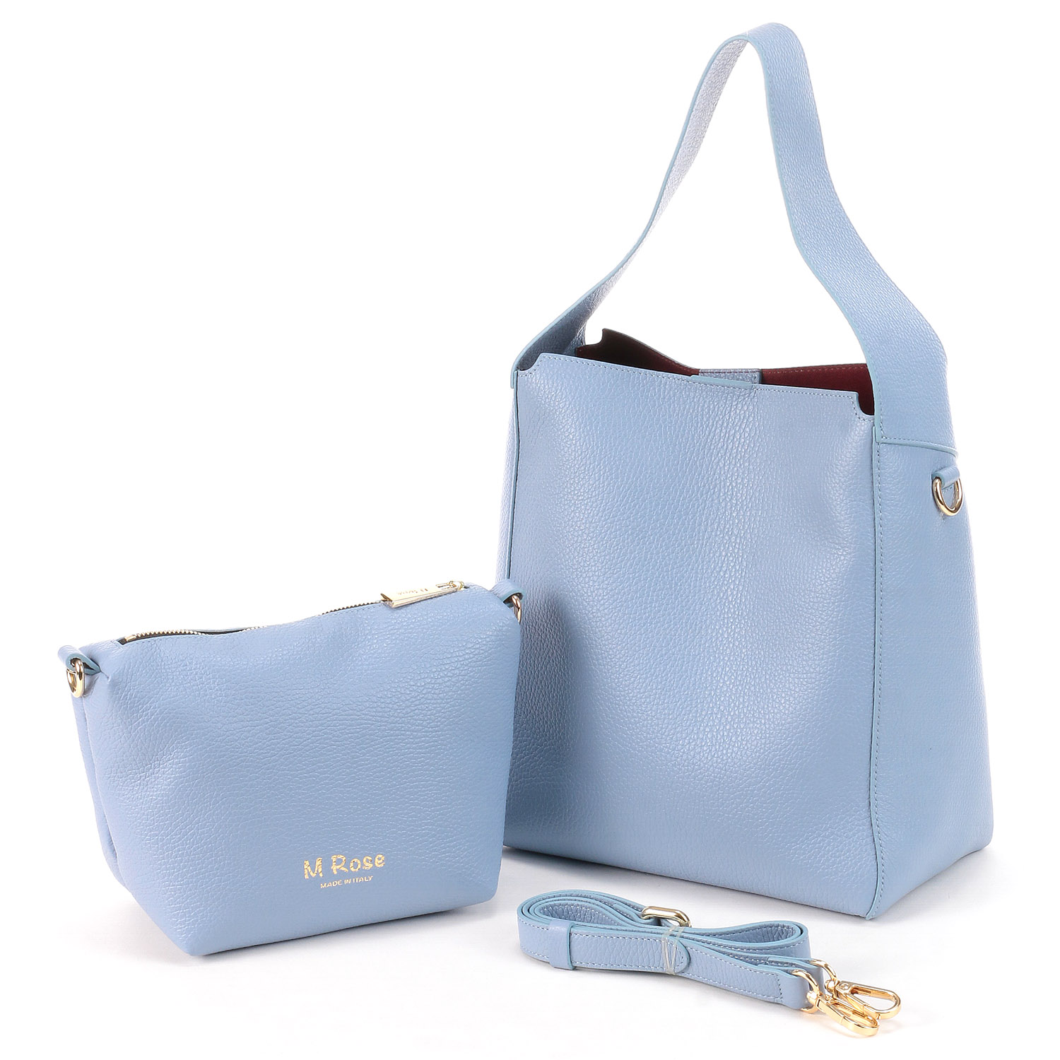 M Rose レザーショッパーポーチ付きワンショルダーバッグ - 画像8