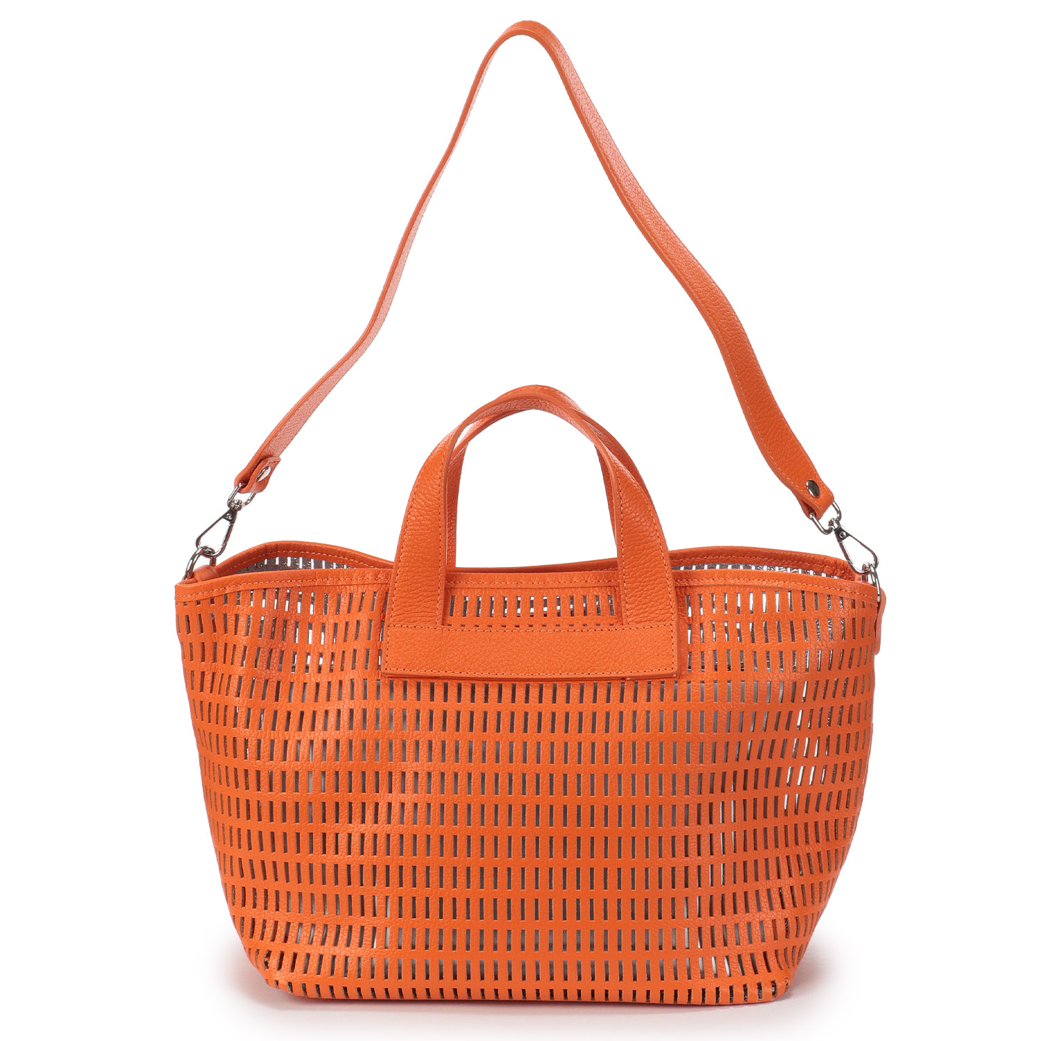 M Rose 牛革カットワークトートバッグ - 画像4