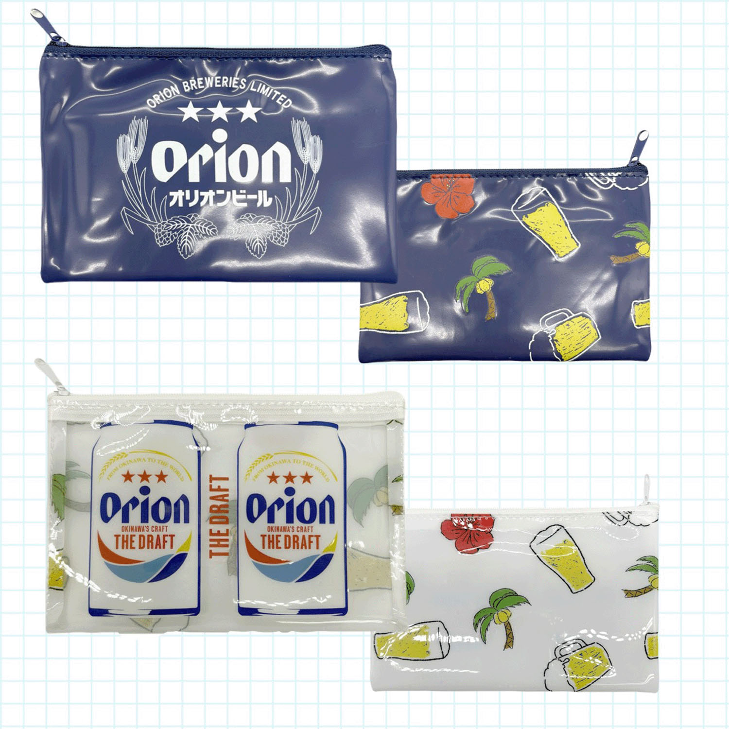 オリオン ビニールフラットポーチ