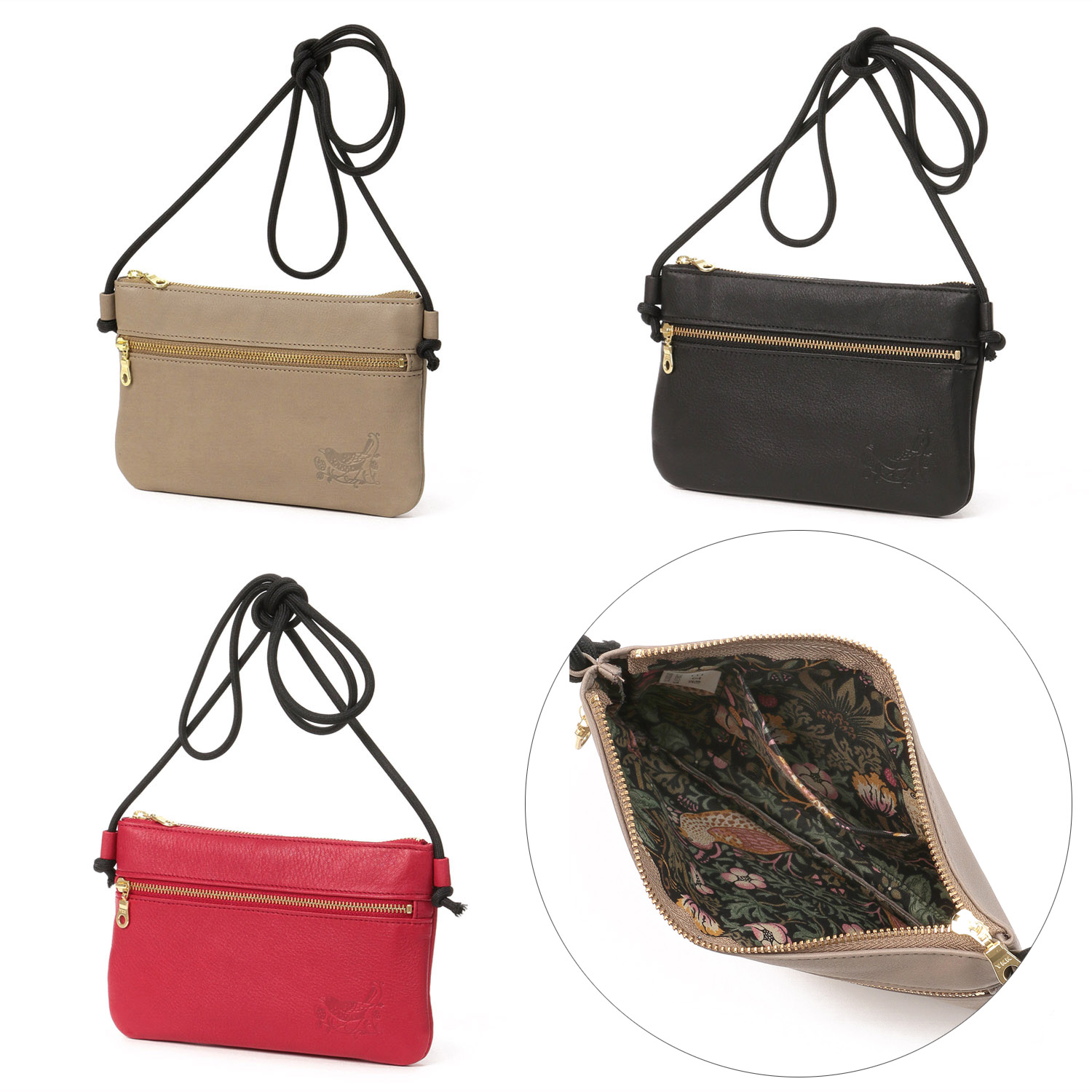 ディア調 モリス型押しミニポシェット - 画像1