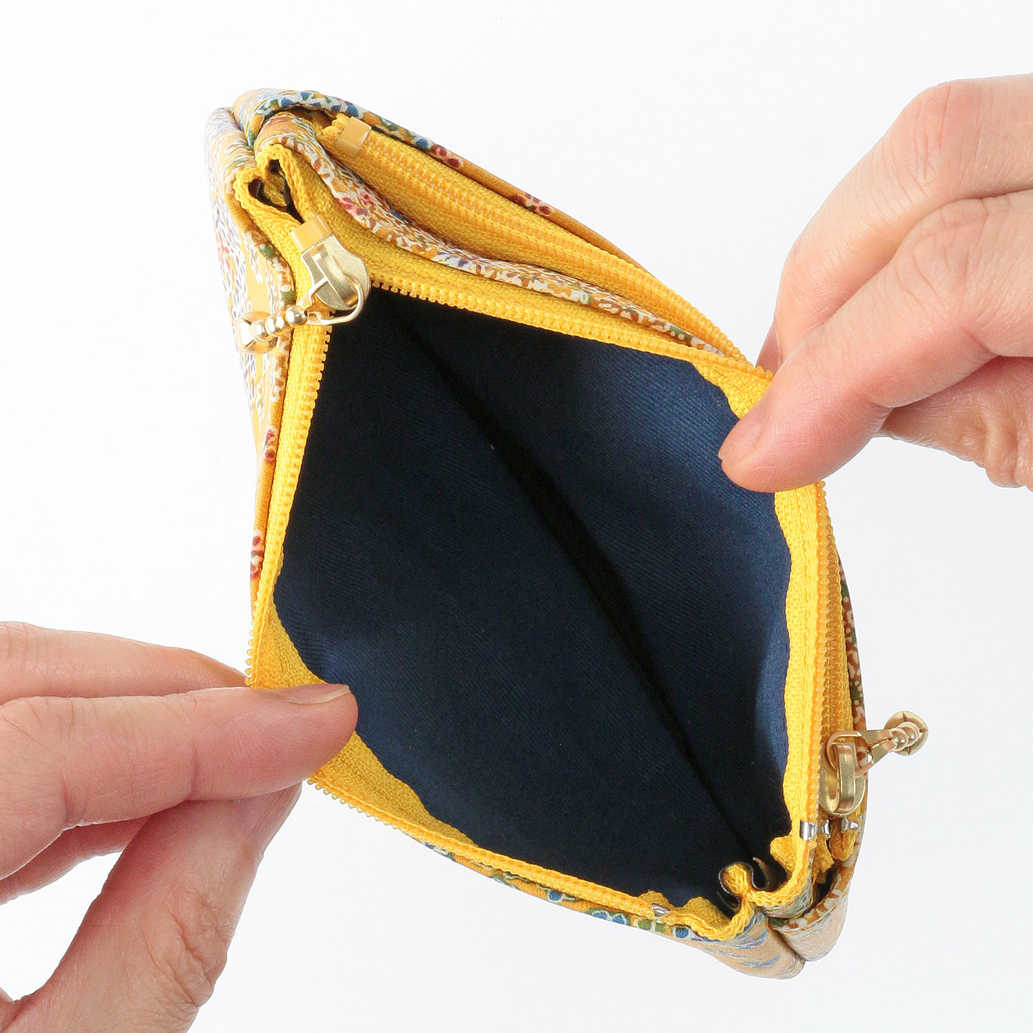 【日本製】 京友禅2段ファスナーポーチ - 画像6