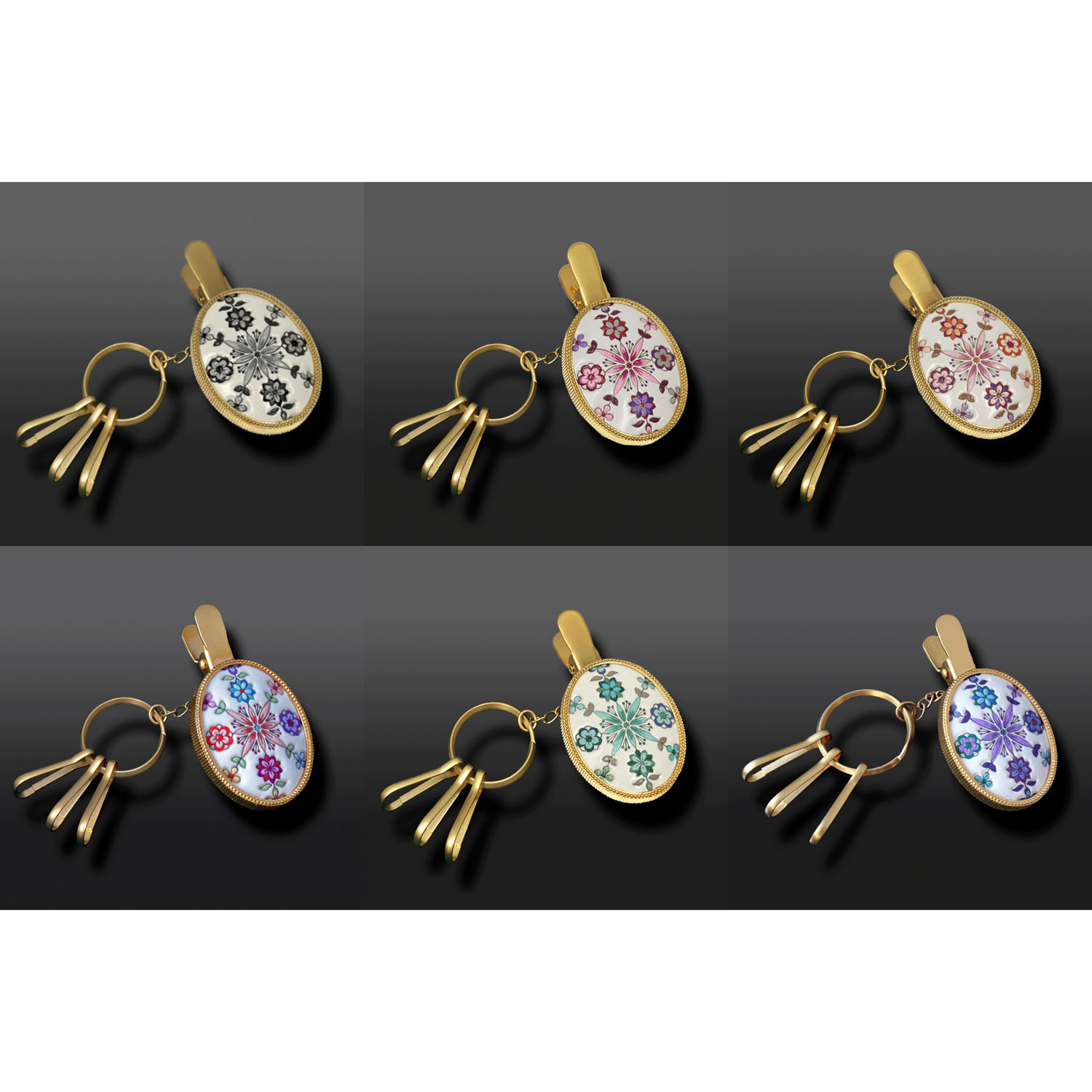 【取り寄せ品】 浅草文庫 花菱キークリップ