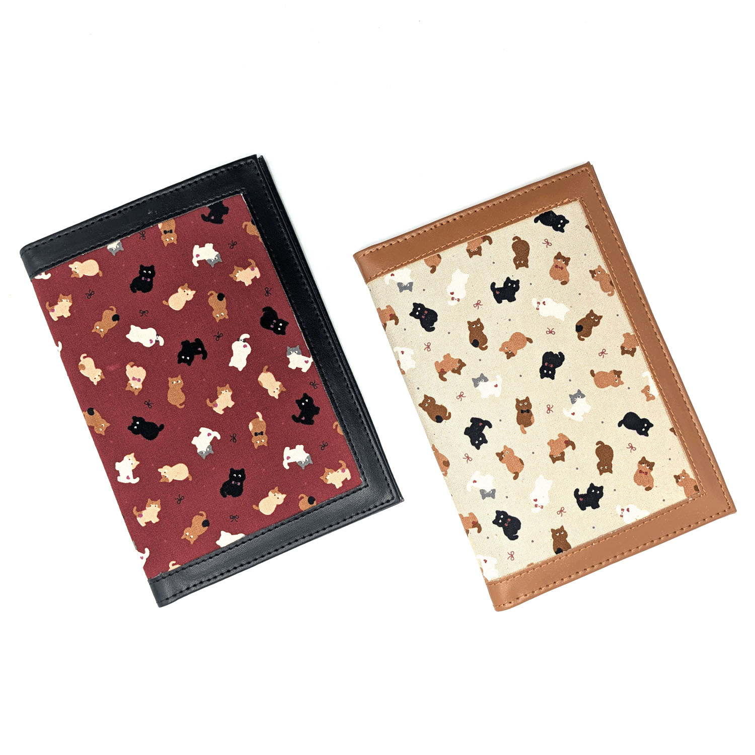 ネコいっぱい柄保険証・お薬手帳ケース