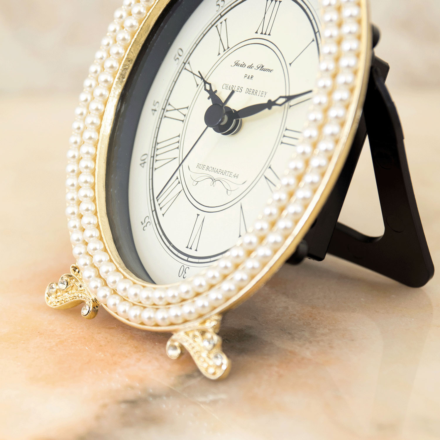 Mariage マリアージュ テーブルクロック（パールオーバル） ゴールド - 画像7