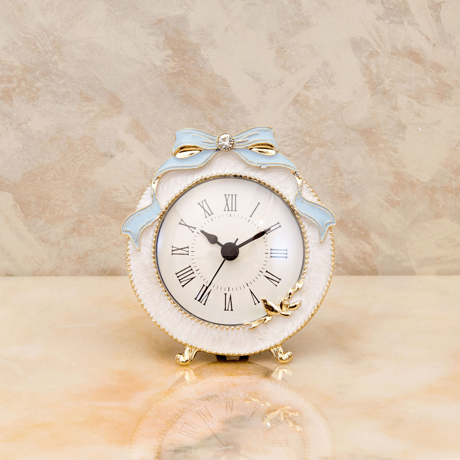 マリアージュ テーブルクロック （ブルーリボン）ラウンド
